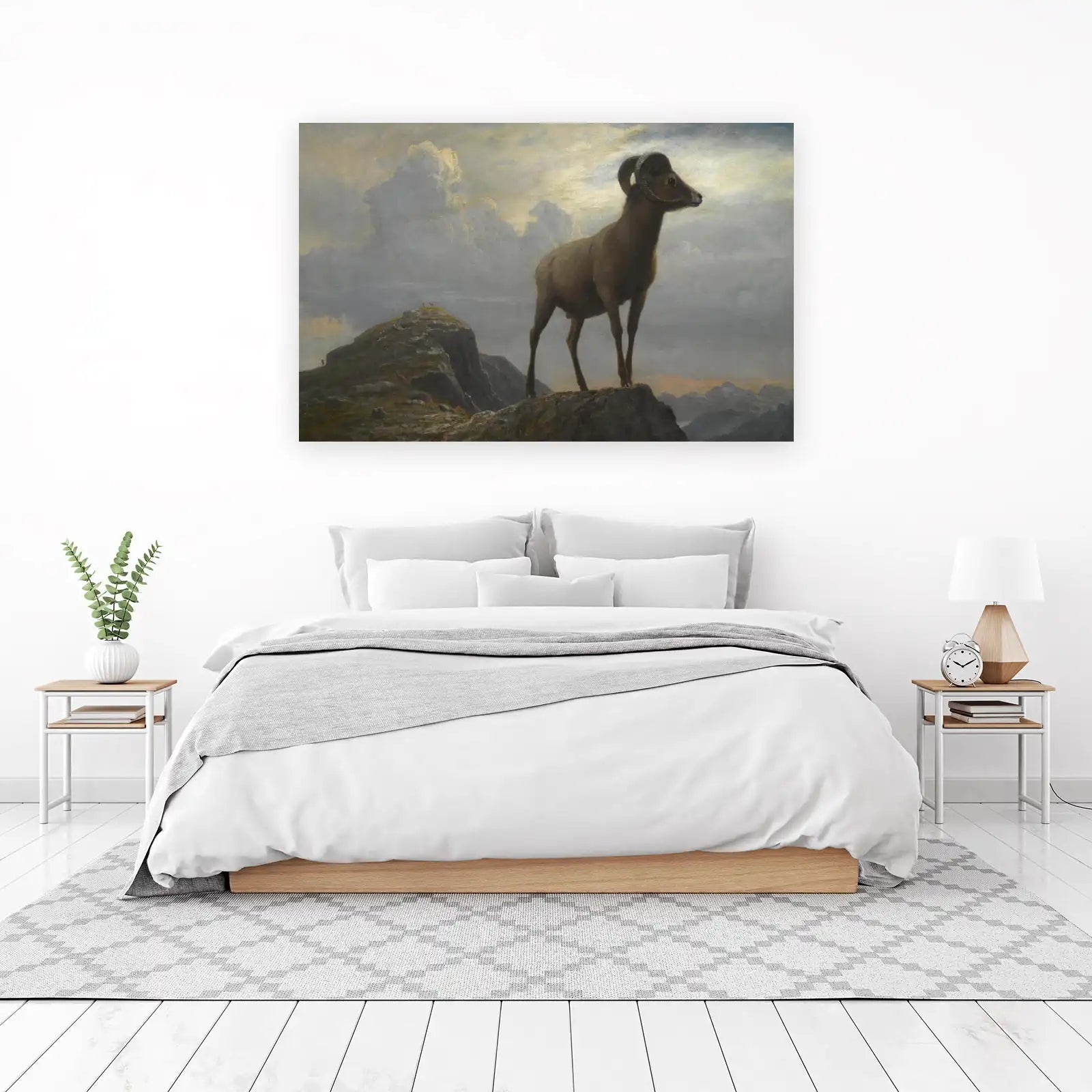 Majestic Bighorn Sheep Mountain View Wall Art
