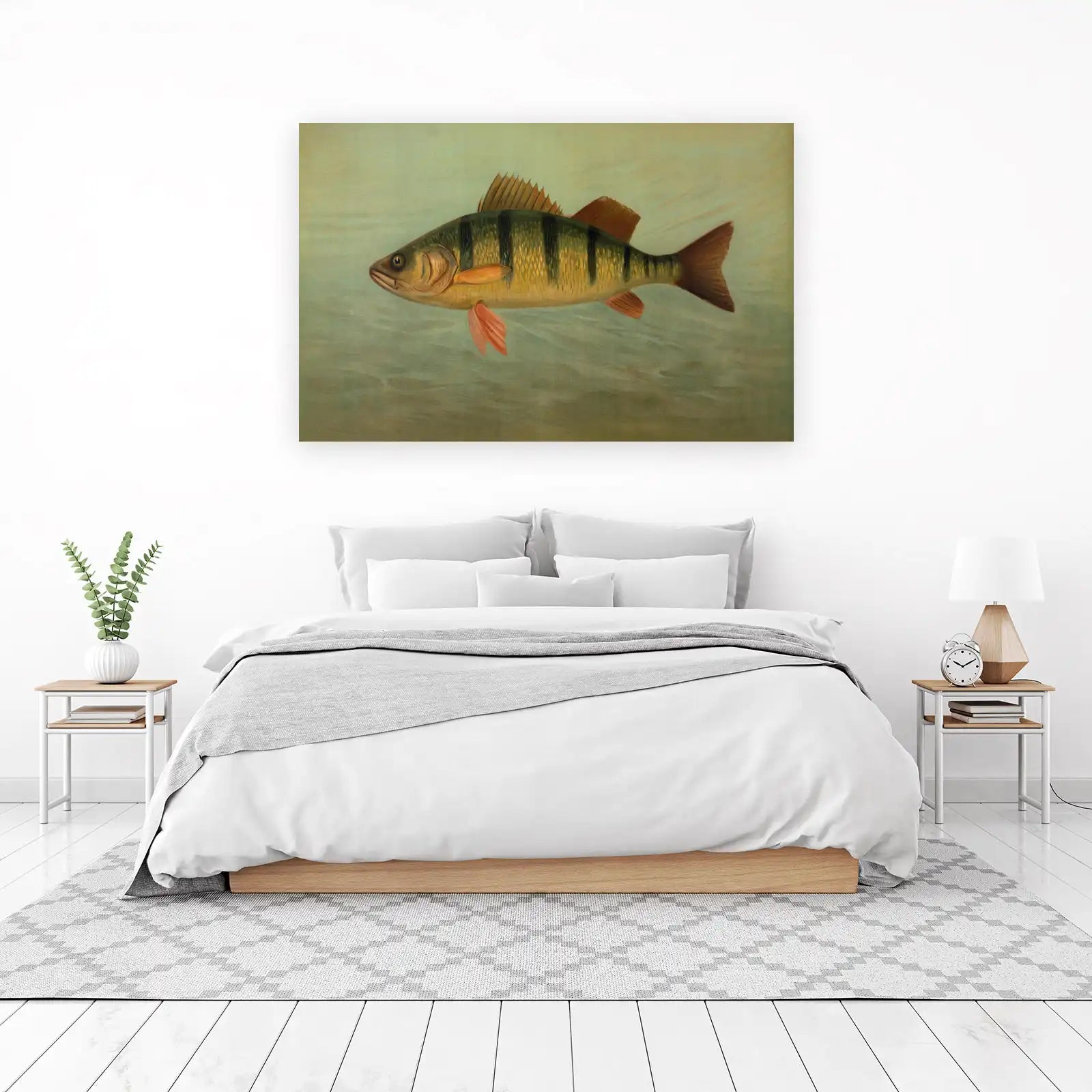 Vibrant Yellow Perch Wildlife Art Wall Art