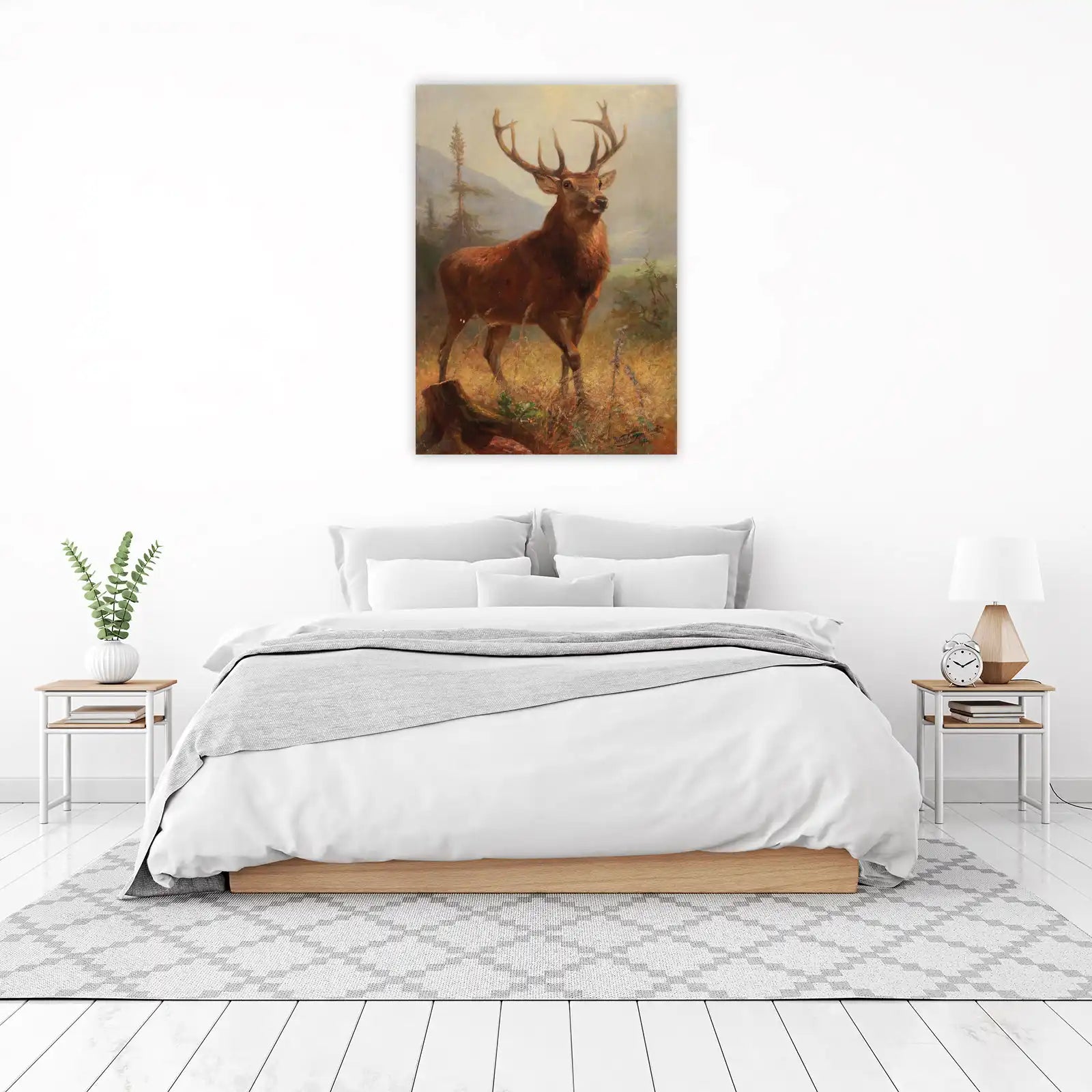 Majestic Stag Woodland Scene Wall Art