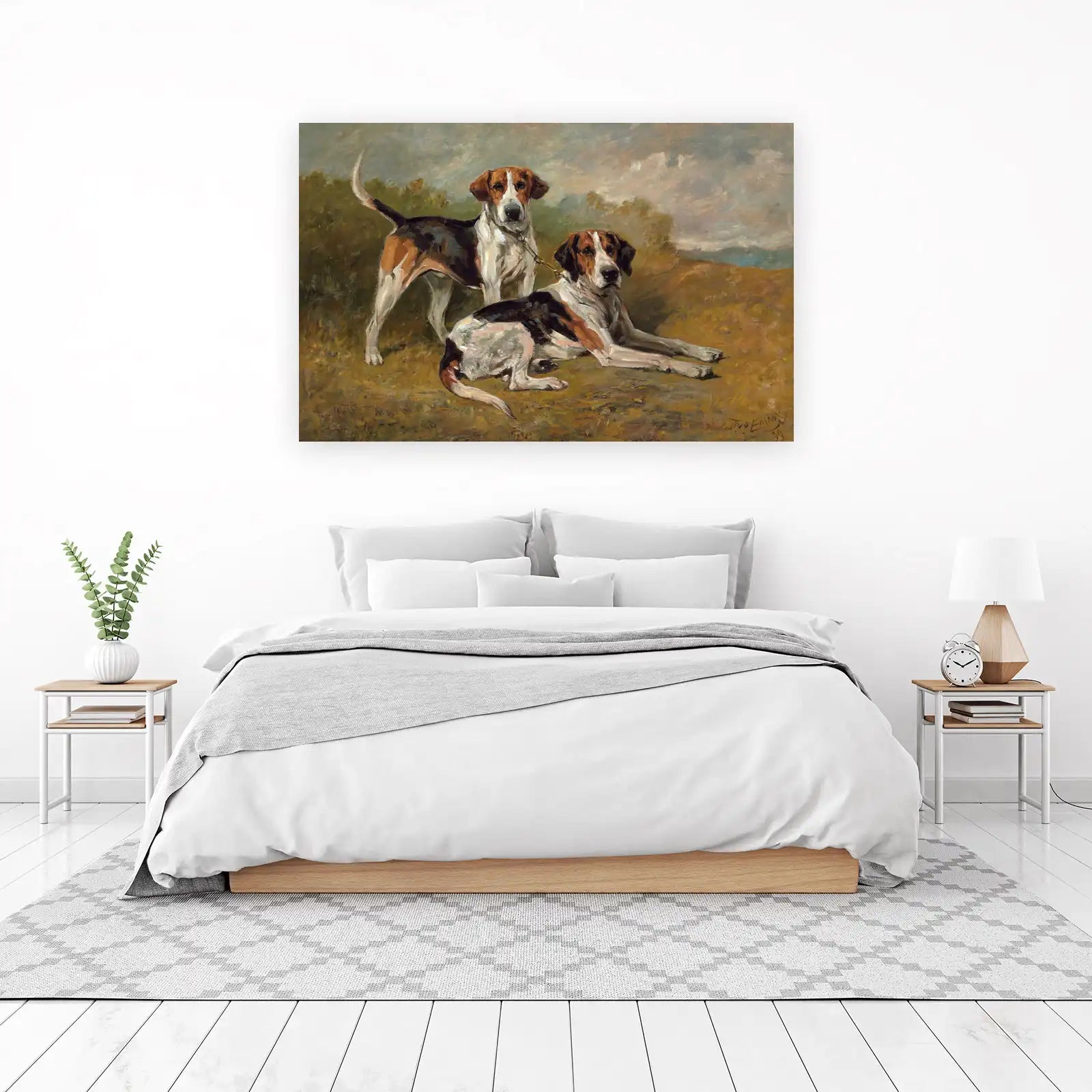 Elegant Hounds Landscape Wall Art