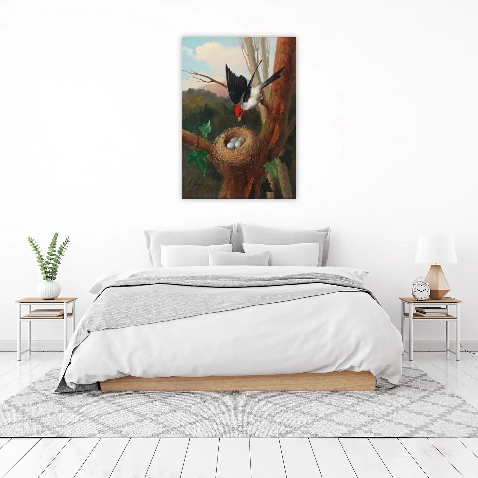 Bird Nest with Eggs Vintage Nature Wall Art