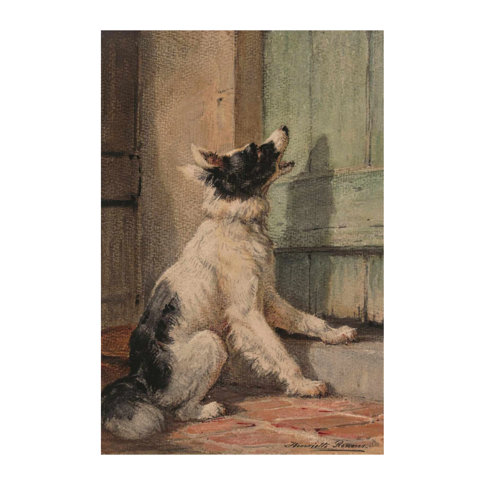 Loyal Watchdog at the Door Wall Art