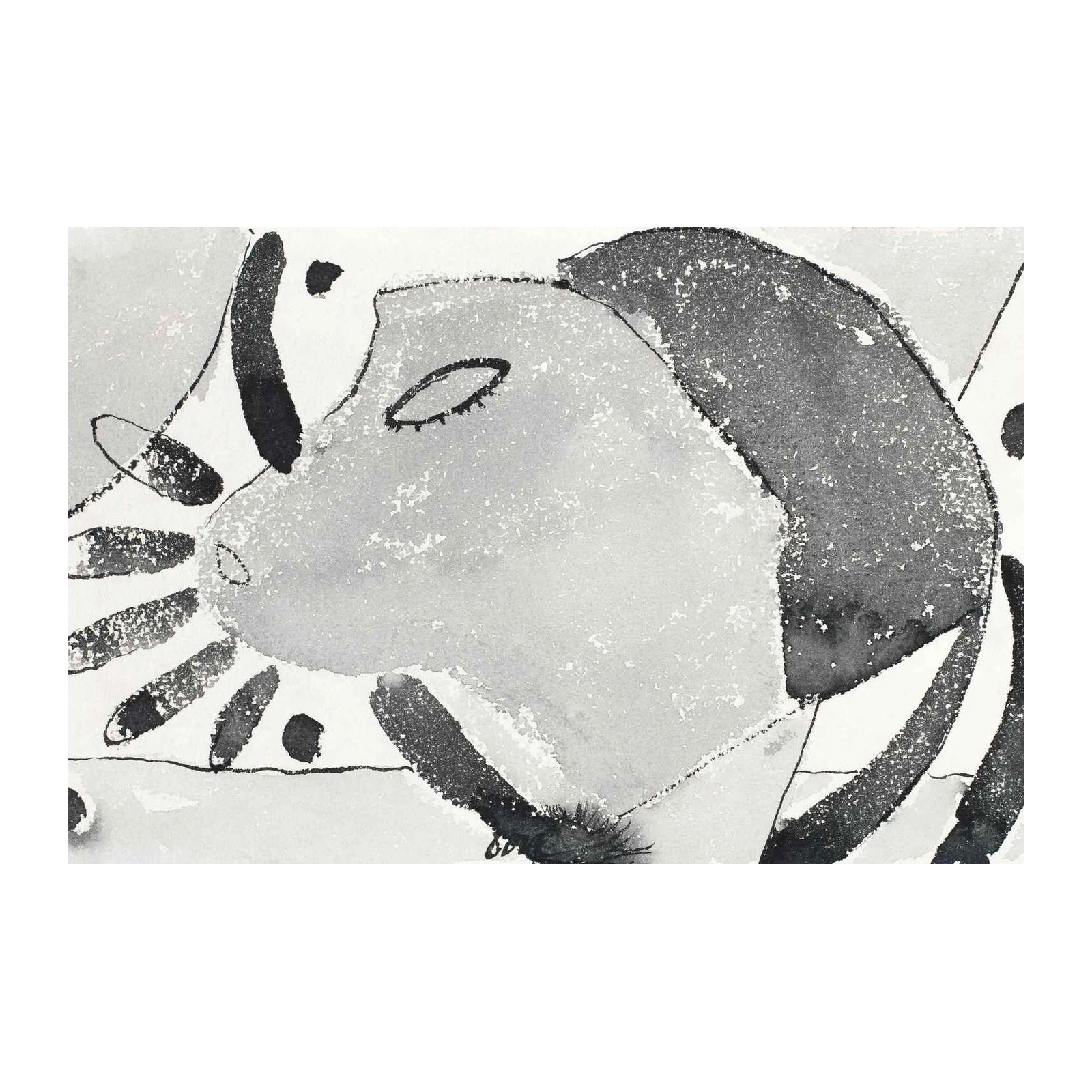 Abstract Face Watercolor Wall Art