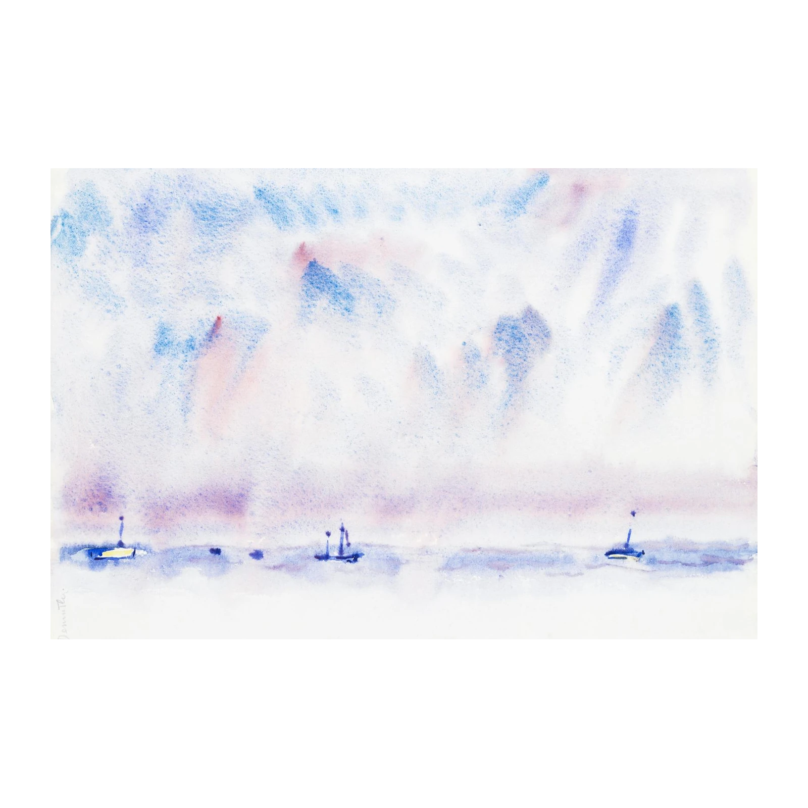 Serene Sailboats Watercolor Wall Art