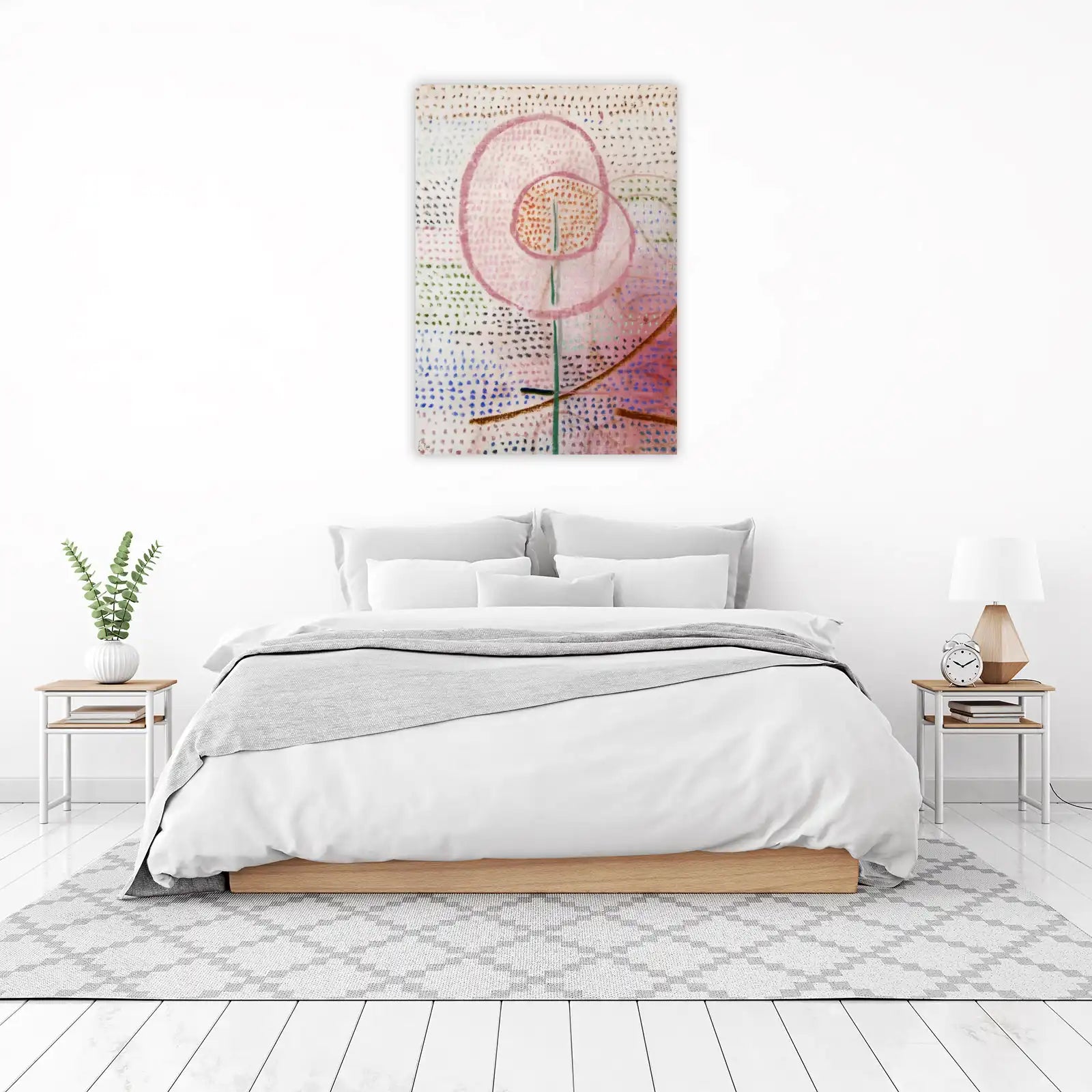 Abstract Floral Dot Art Wall Art