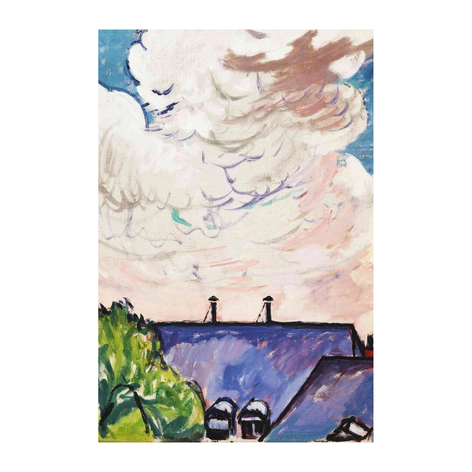 Vibrant Rooftops & Sky Wall Art