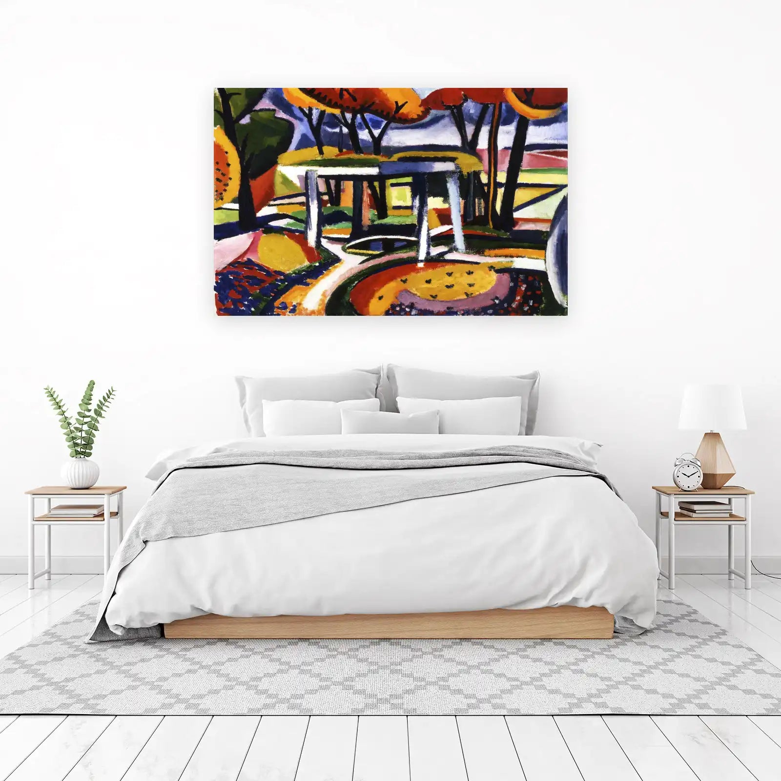 Vibrant Fauvist Trees Wall Art - Modern Wall Art