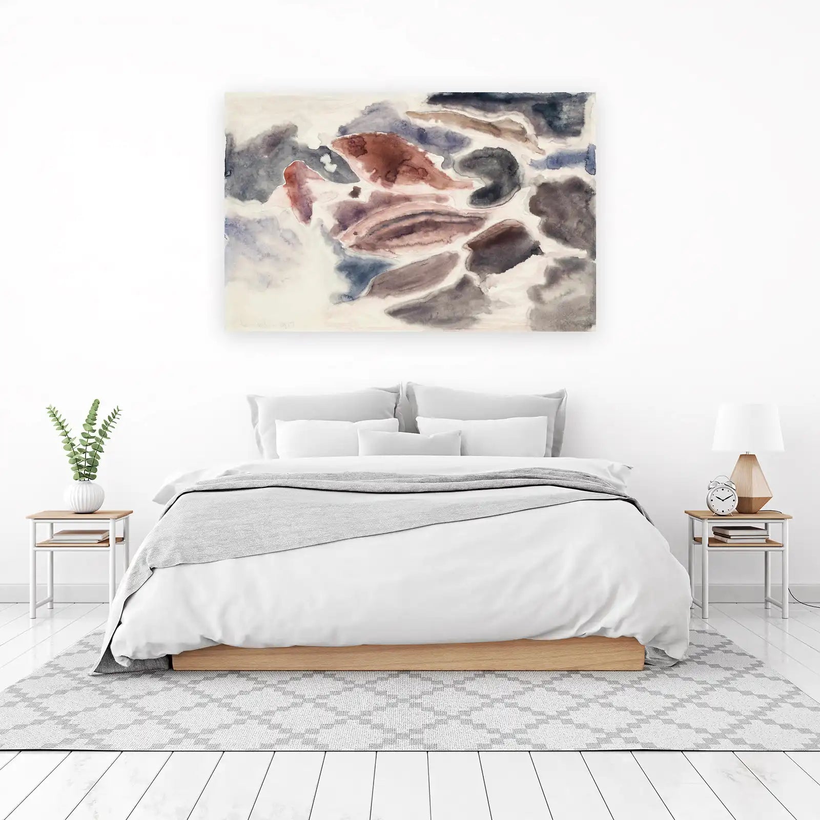 Abstract Fish Swirl Watercolor Wall Art