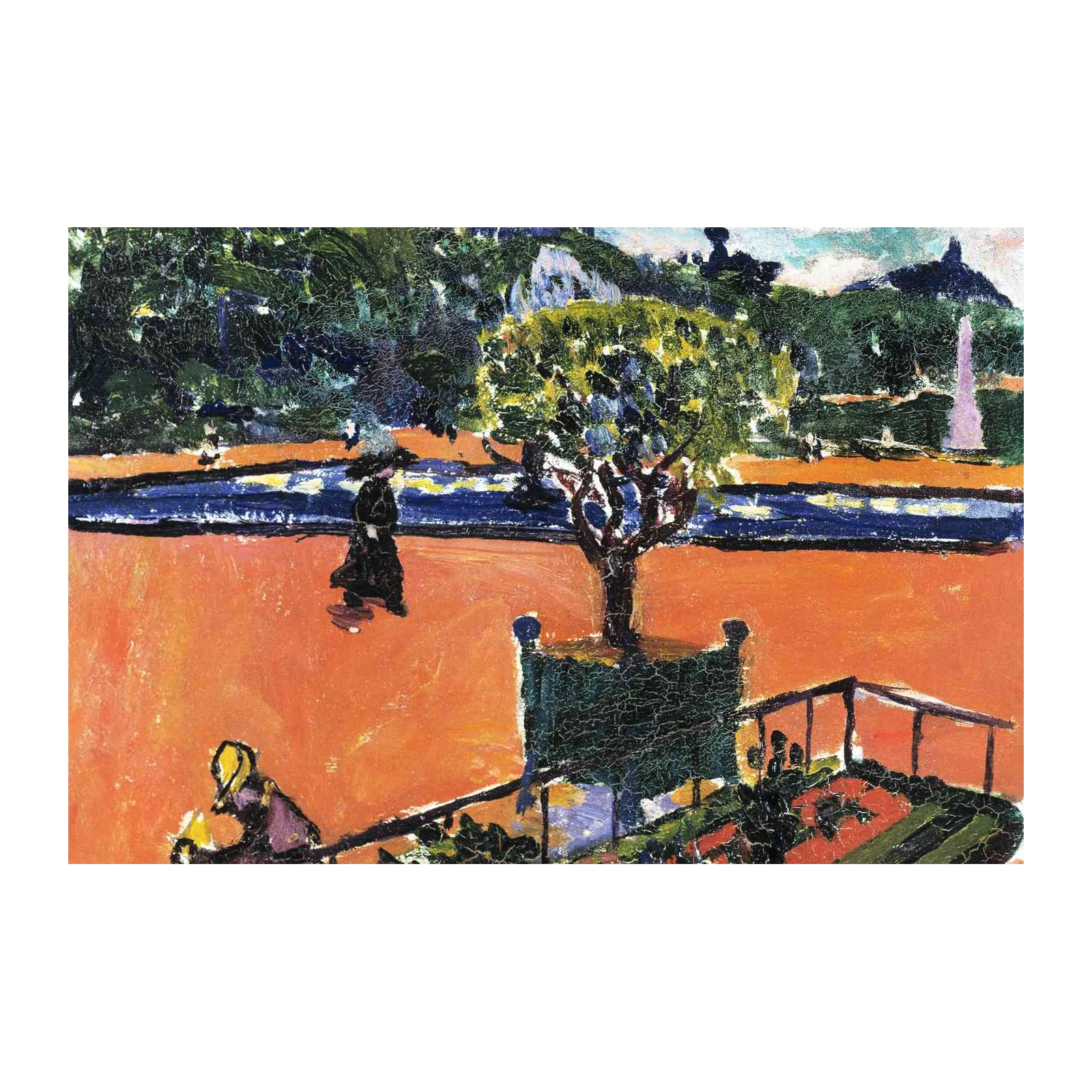 Vibrant Park Scene Impressionist Wall Art