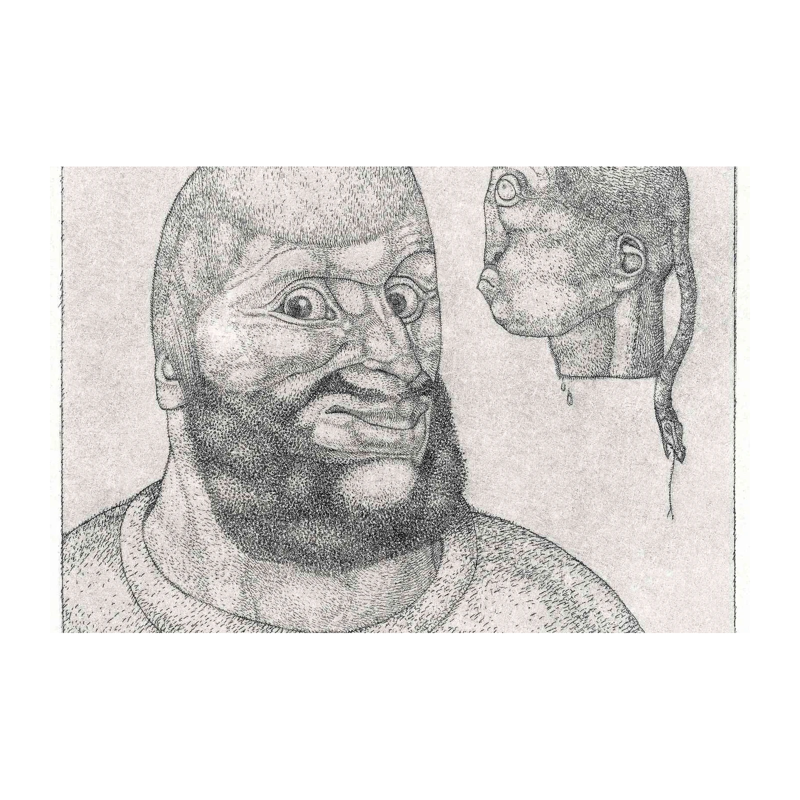 Haunting Portrait of a Man & Head Wall Art