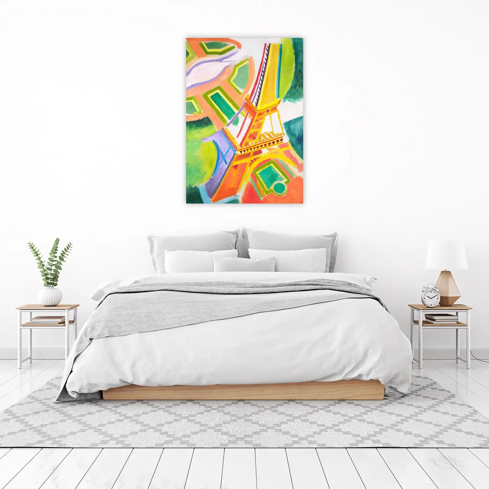 Vibrant Eiffel Tower Paris Art Wall Art