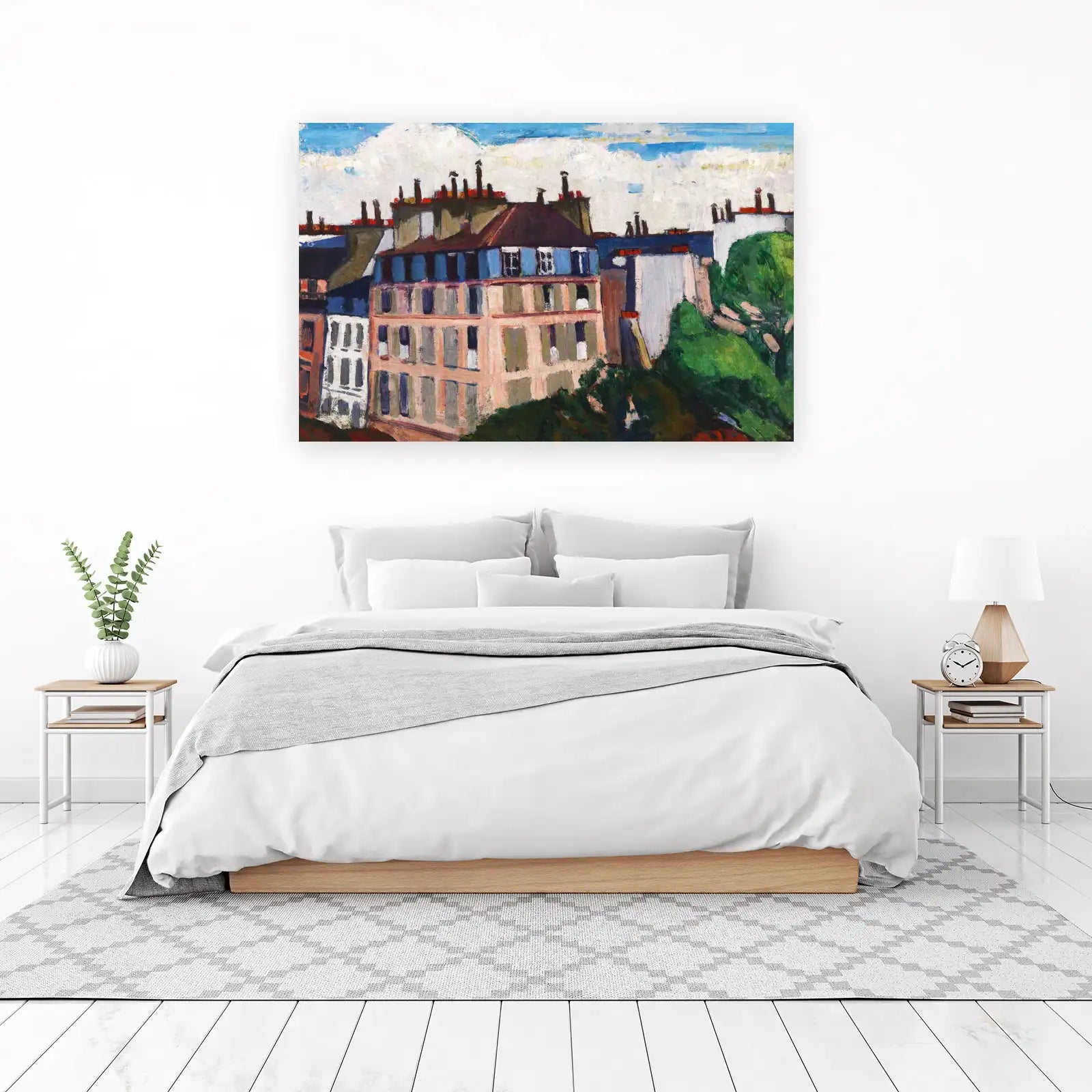 Parisian Rooftops Impressionist Style Wall Art