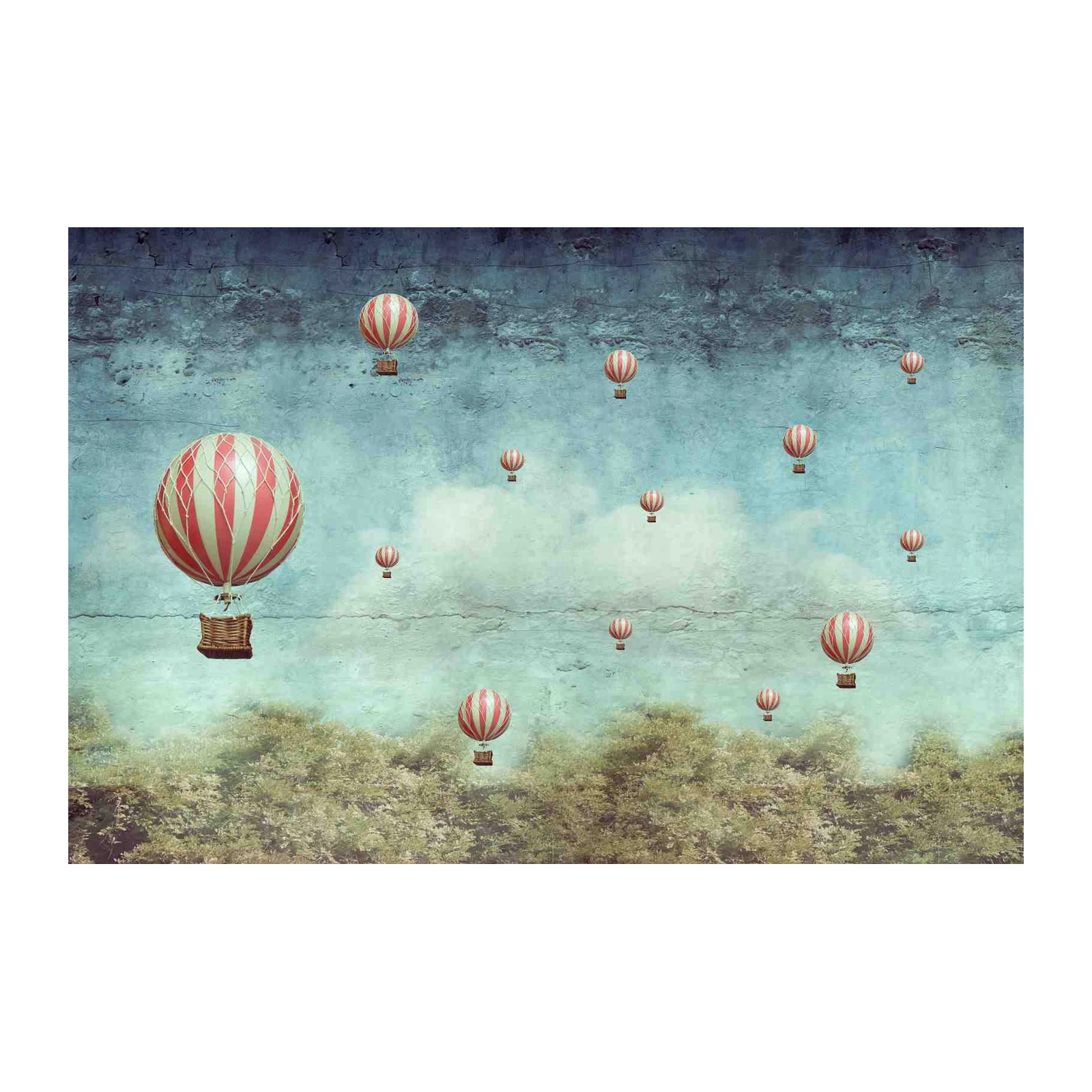 Vintage Hot Air Balloons Wall Art