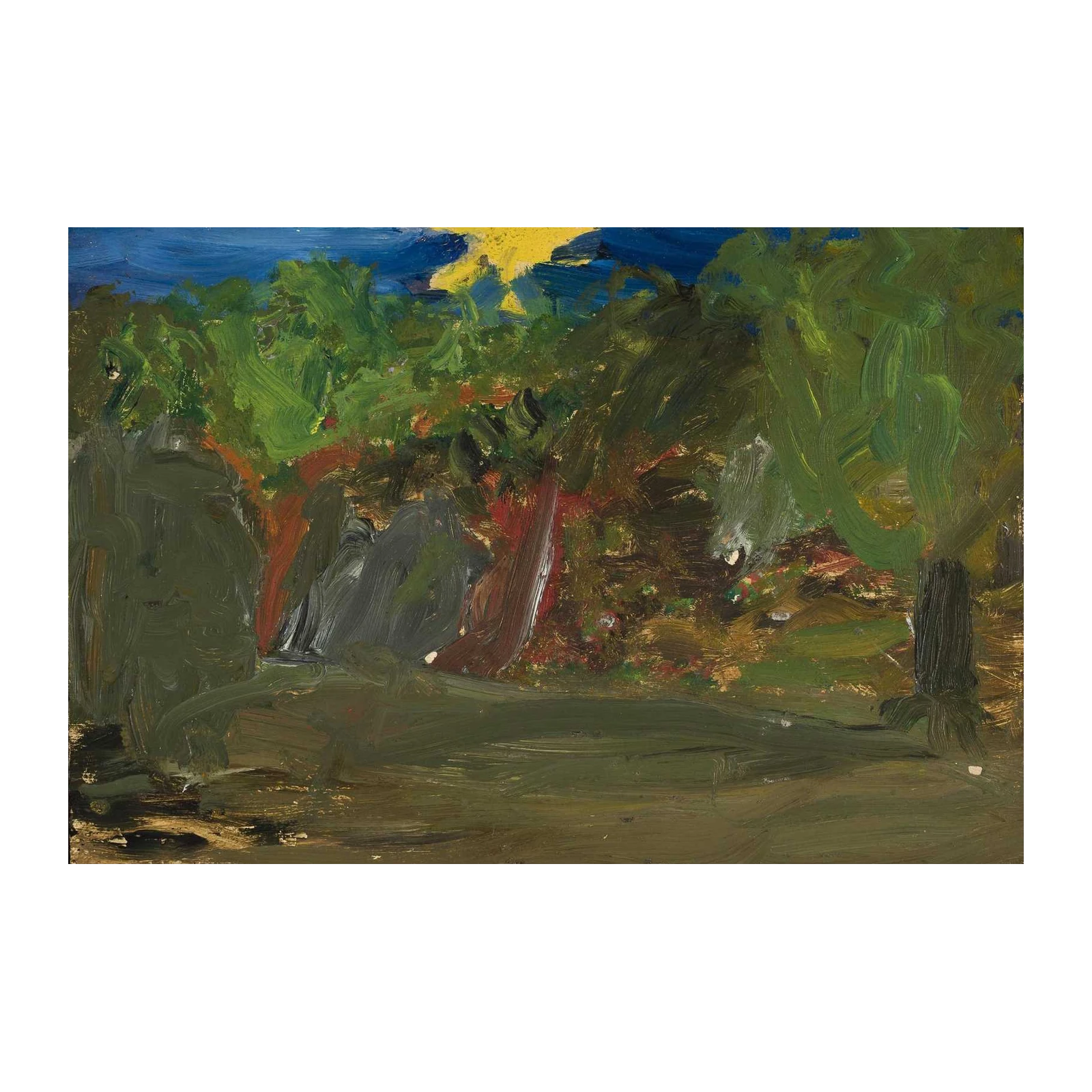 Vibrant Forest Landscape Oil Painting Wall Art