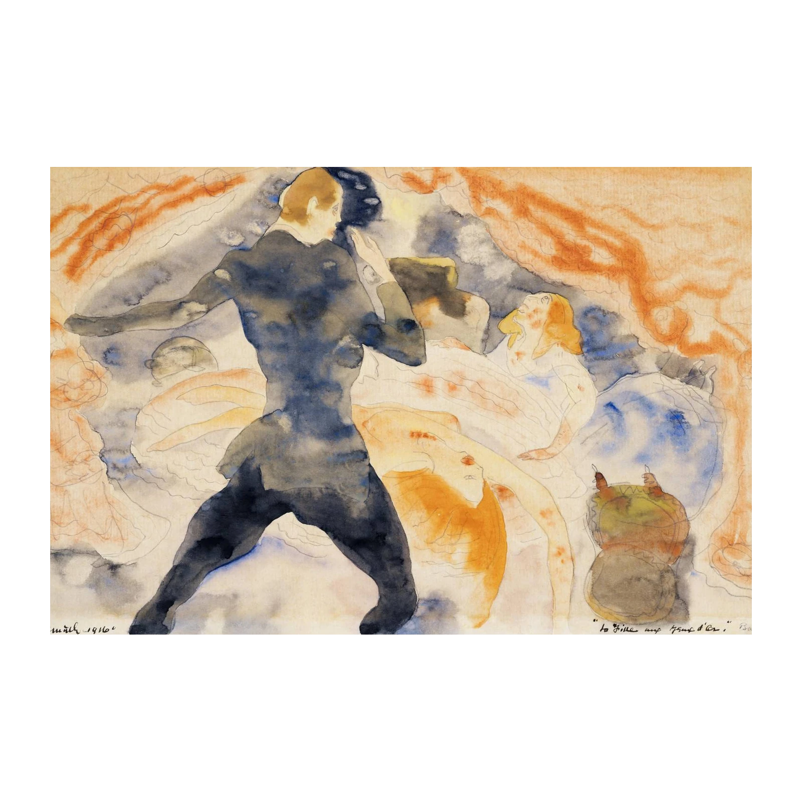 Expressive Figure Dance Wall Art