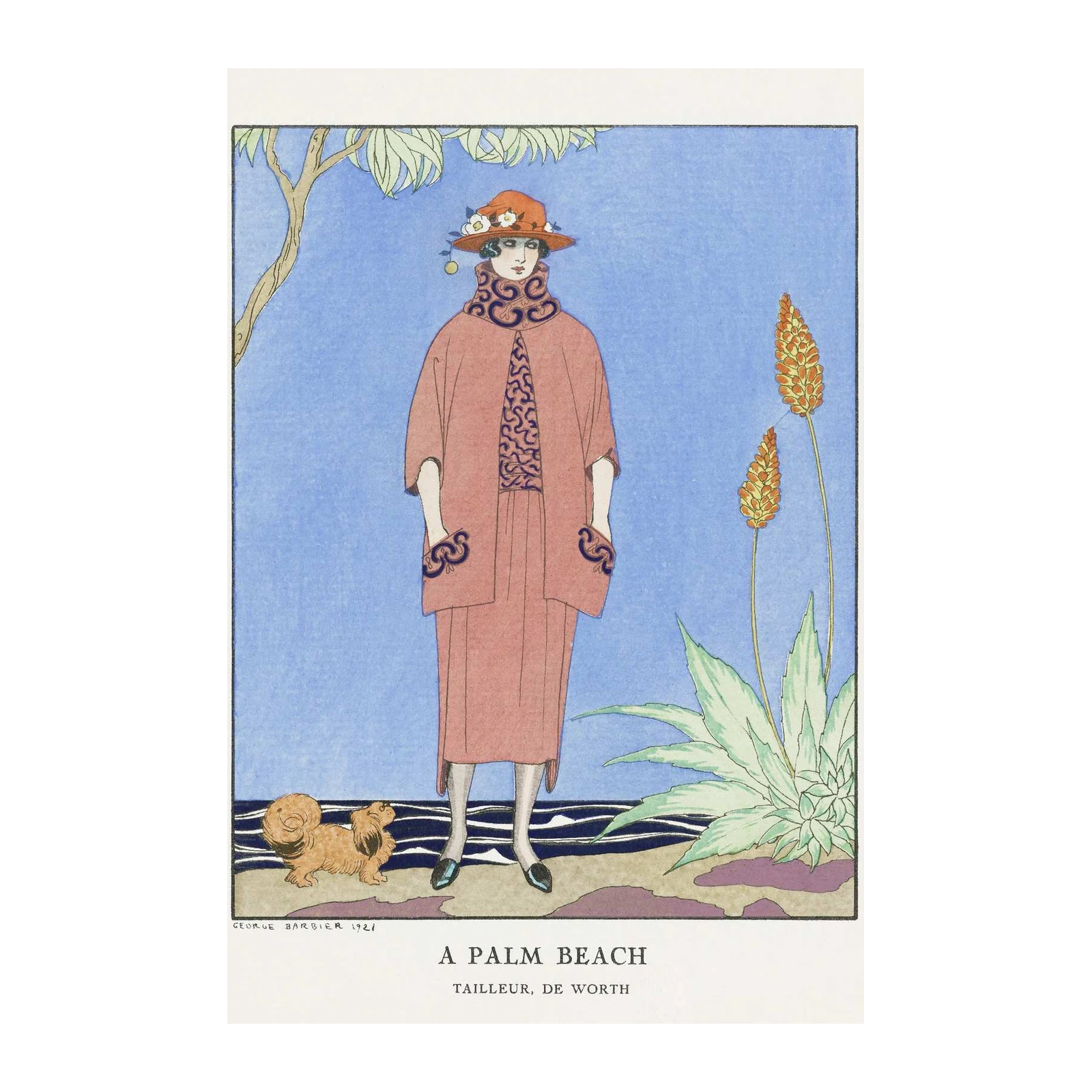 Art Deco Fashion Palm Beach Wall Art