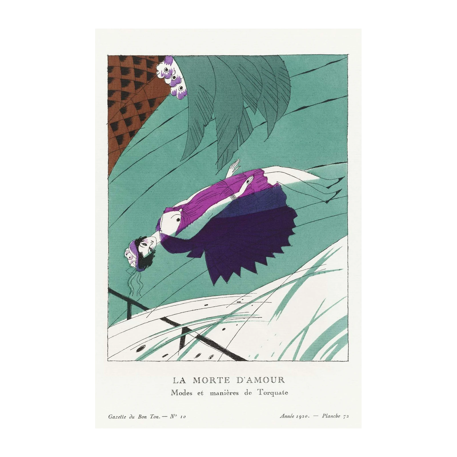 Vintage Art Nouveau 'La Morte D'Amour' Wall Art