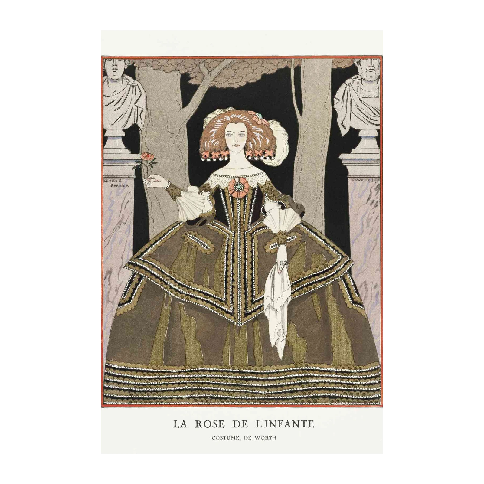 Art Nouveau Fashion La Rose de L'Infante Wall Art