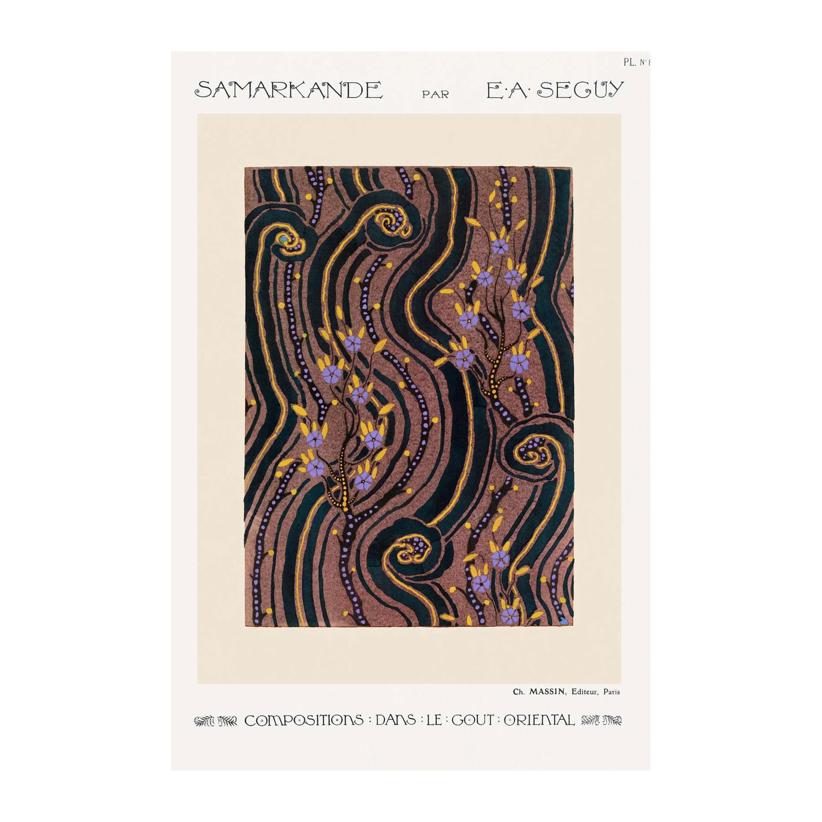 Art Nouveau Samarkande Floral Wall Art