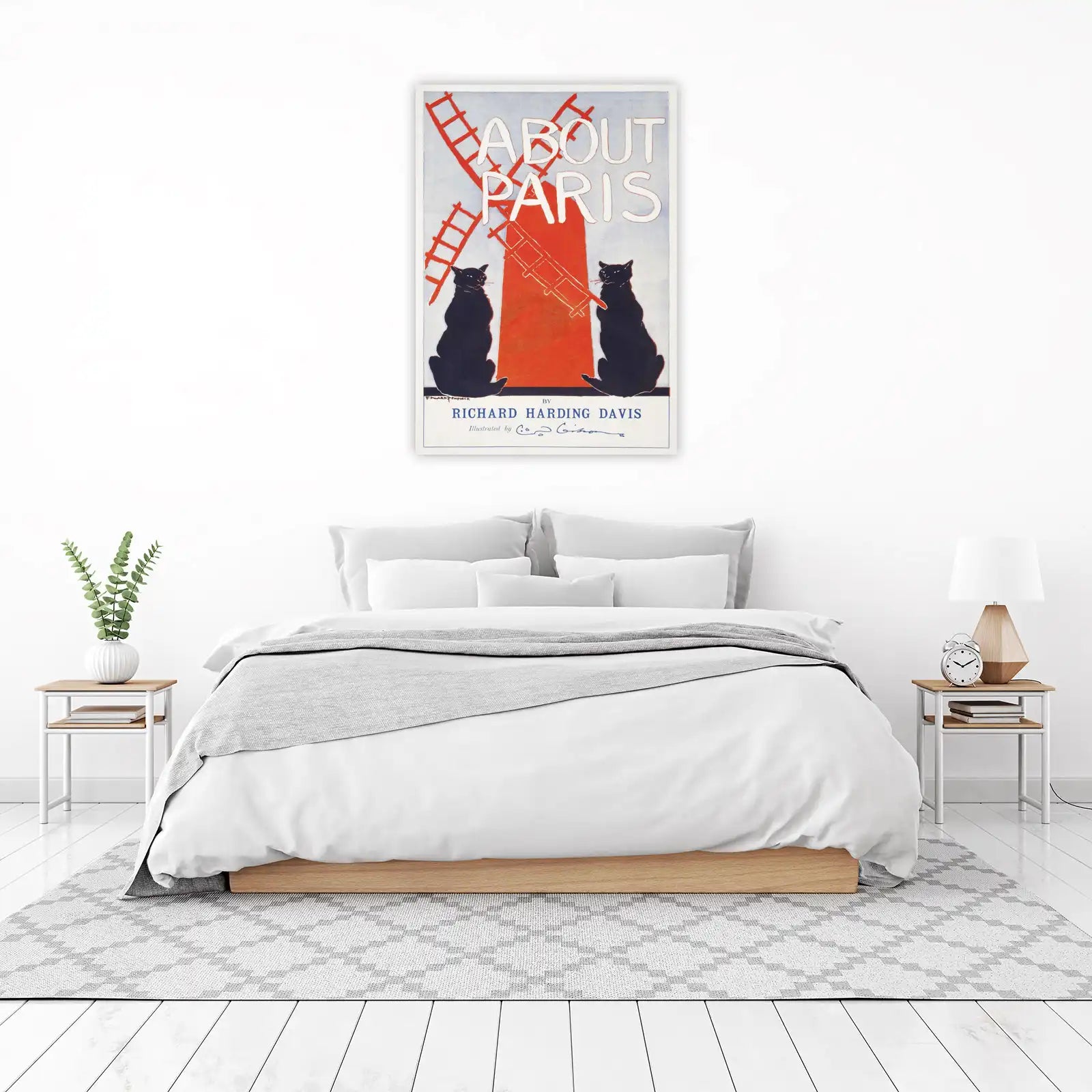 Vintage Paris Art & Black Cats Wall Art