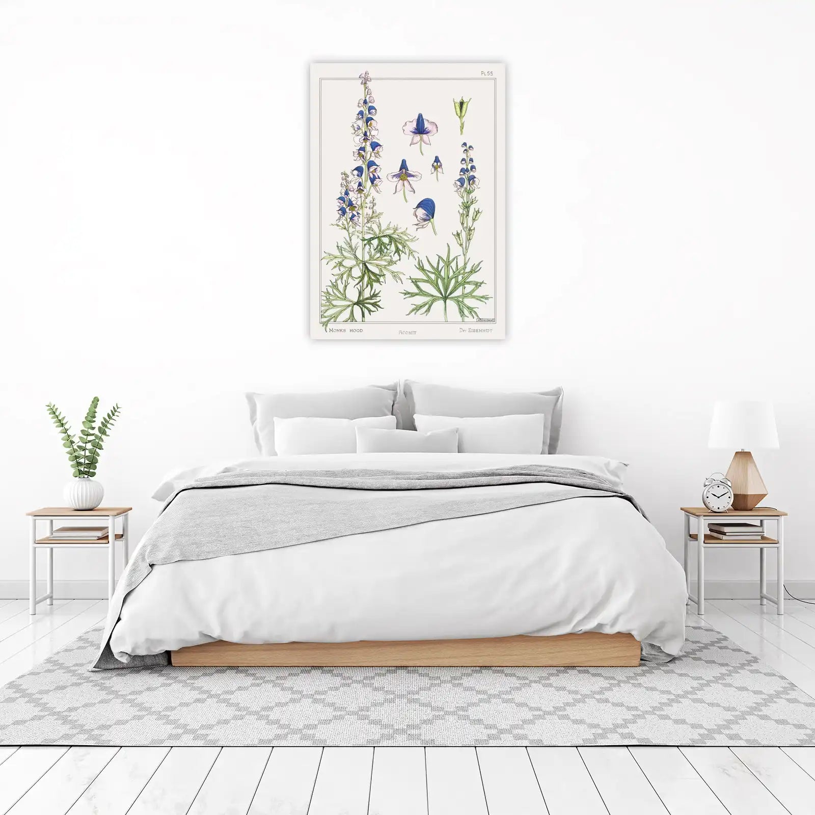 Vintage Monks Hood Botanical Wall Art