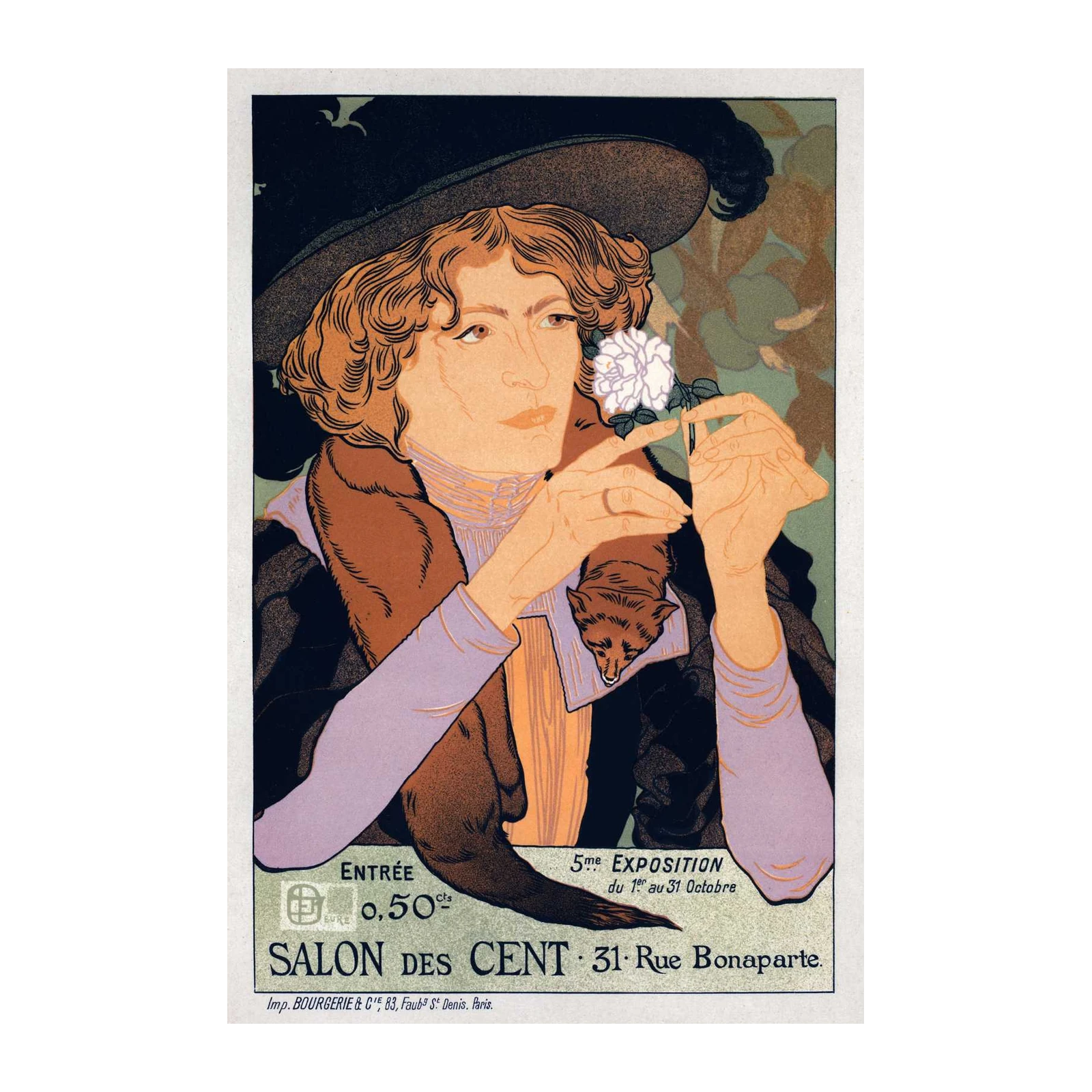 Art Nouveau Elegance Woman Wall Art