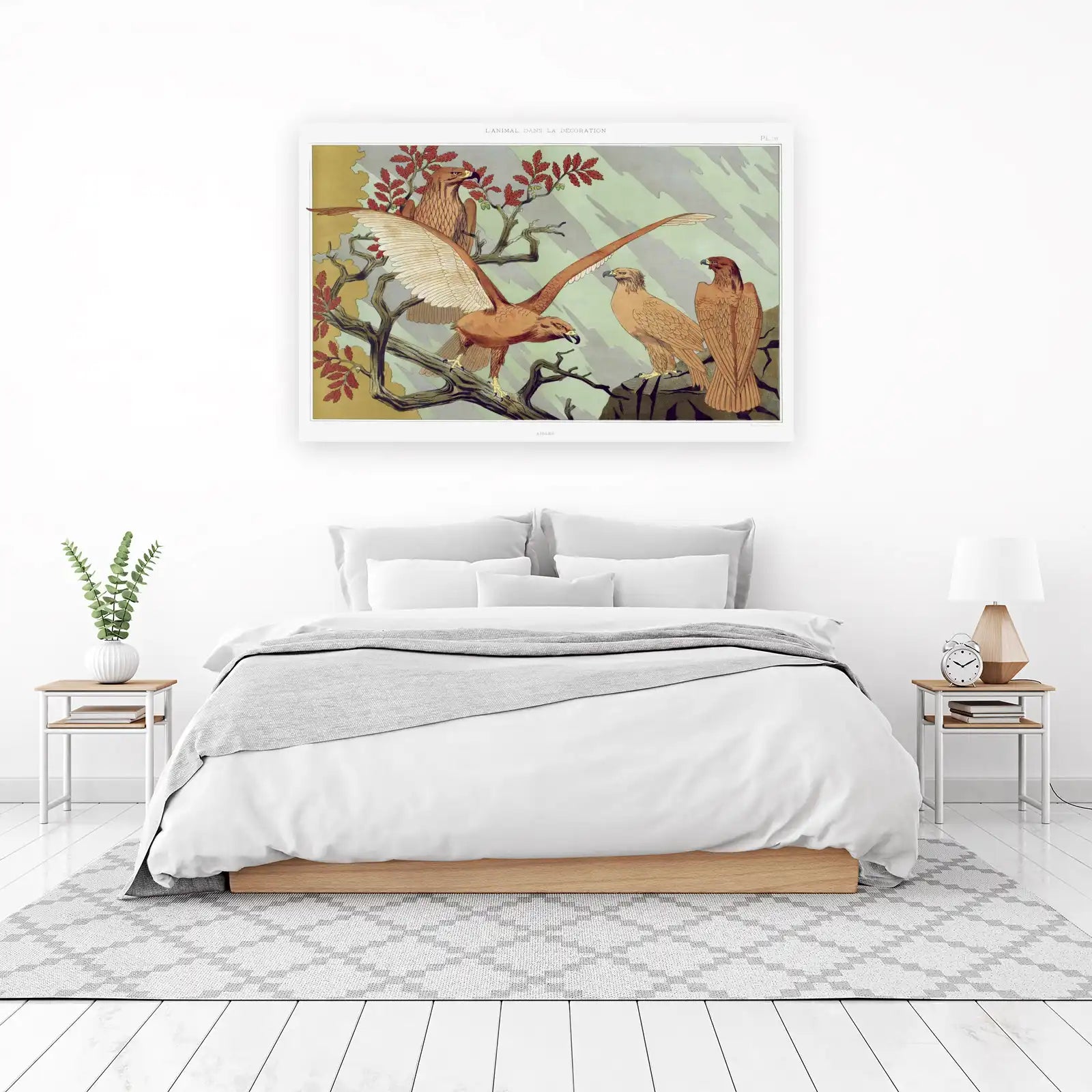 Majestic Eagles Art Print | Vintage Wildlife Wall Art