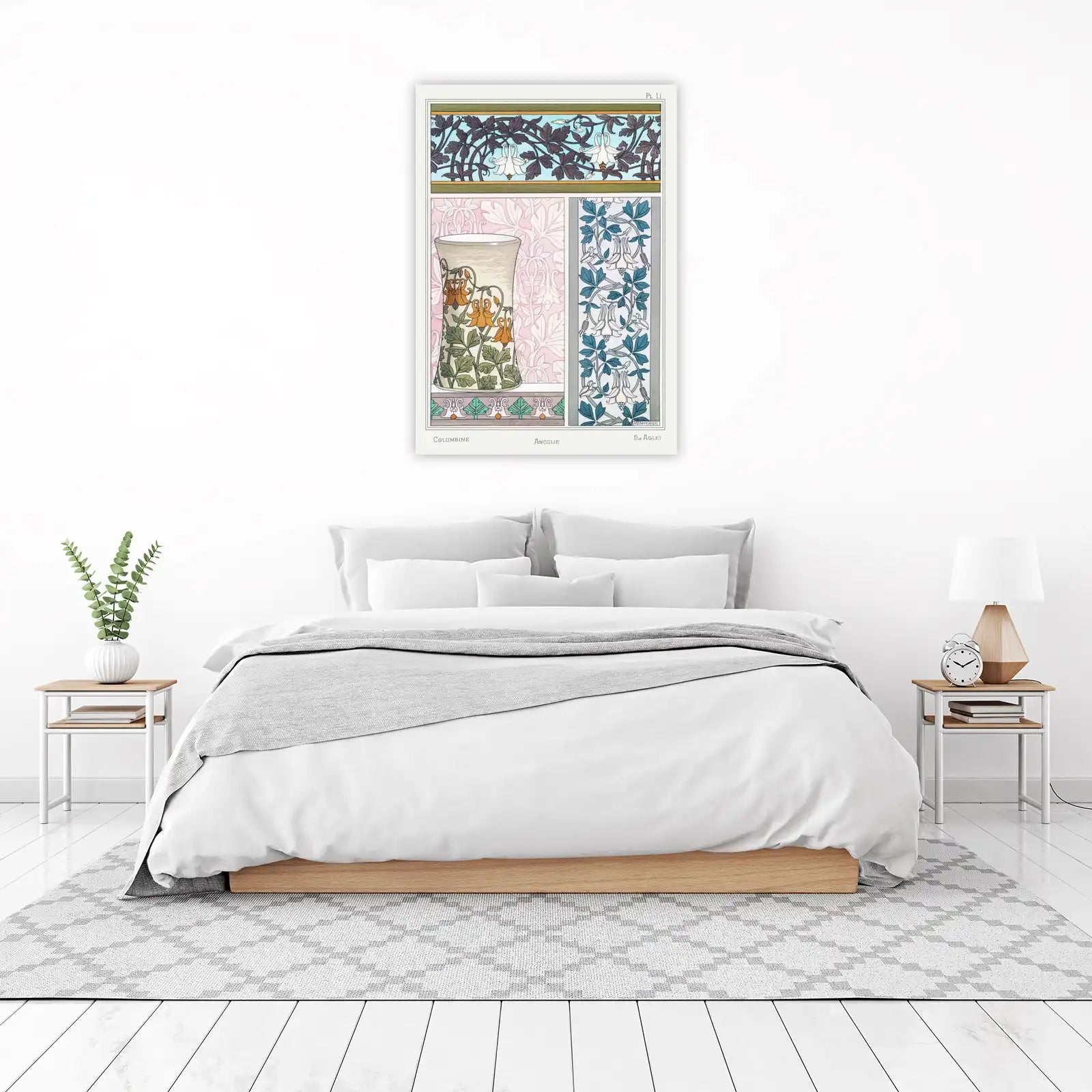 Elegant Columbine Floral Art Wall Art