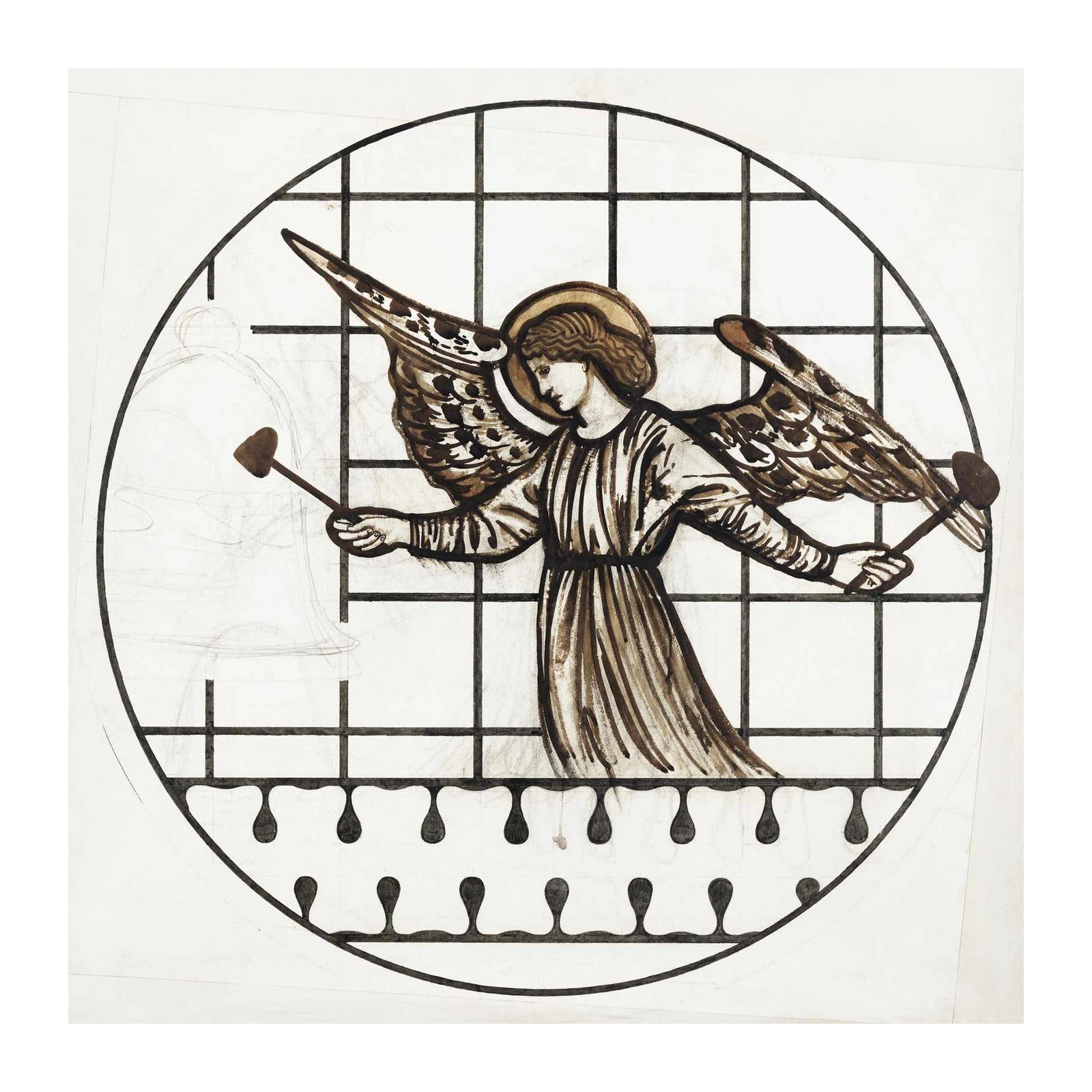 Art Nouveau Angel Bell Tower Wall Art