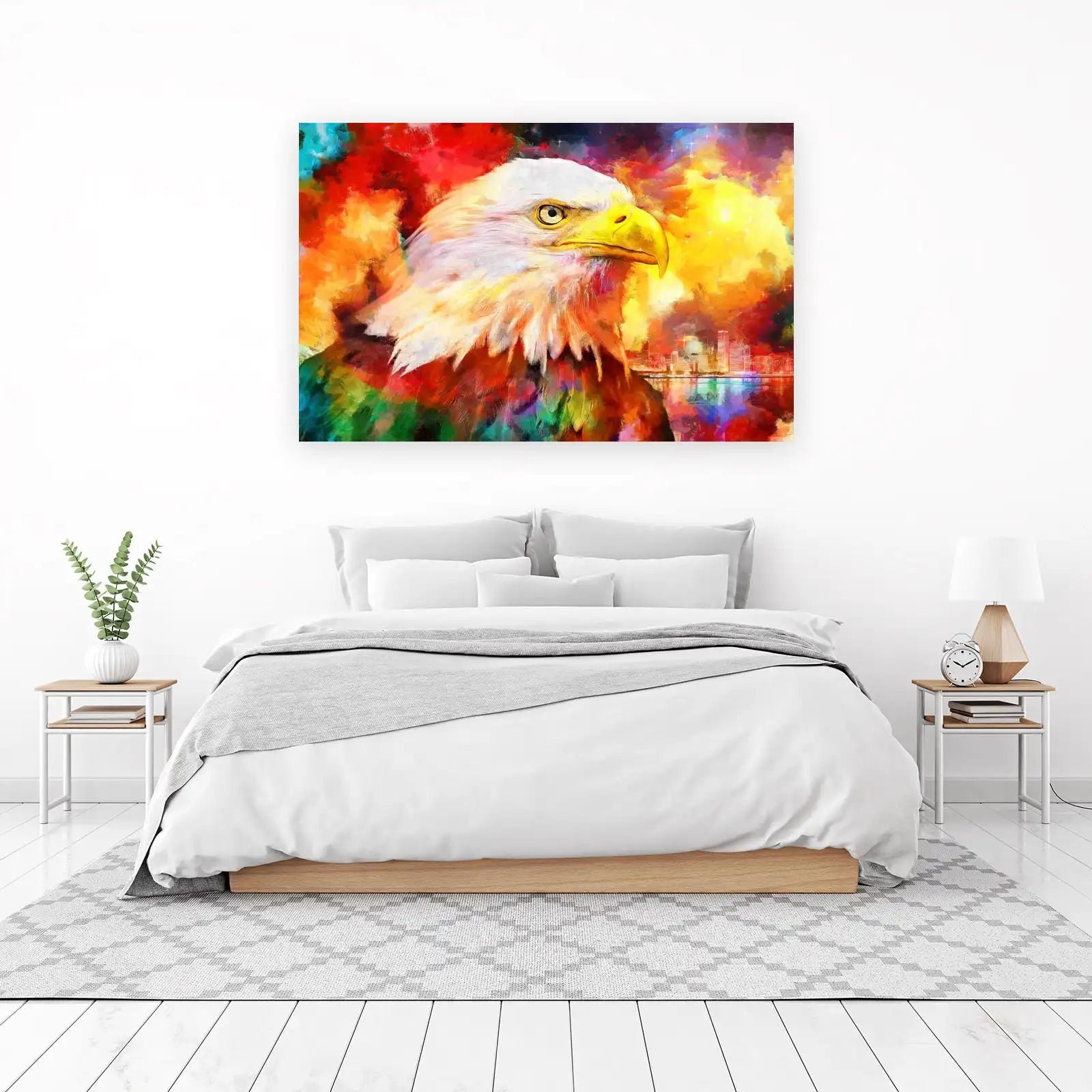 Vibrant Eagle Abstract Wall Art Wall Art