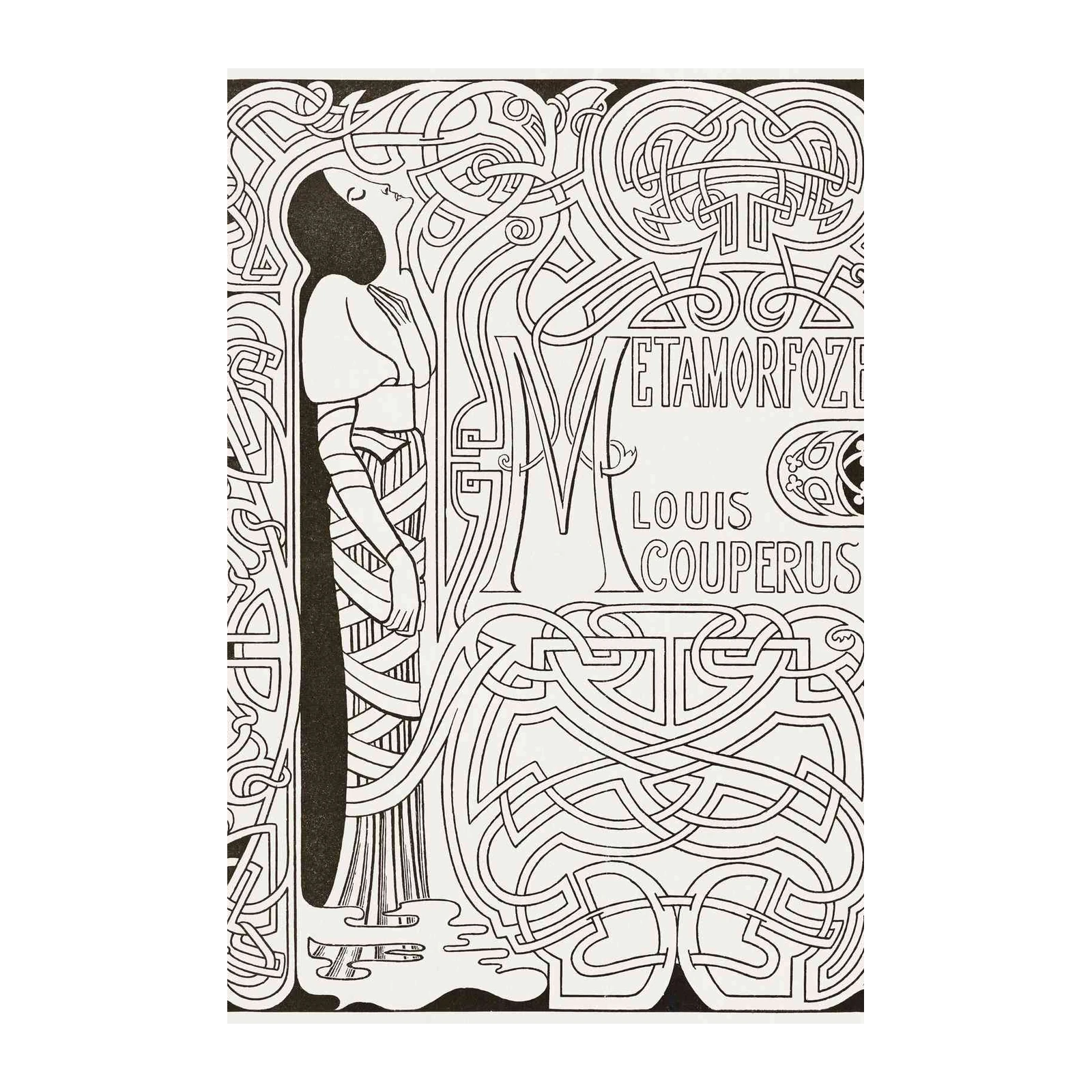 Art Nouveau Woman Metamorphose Wall Art