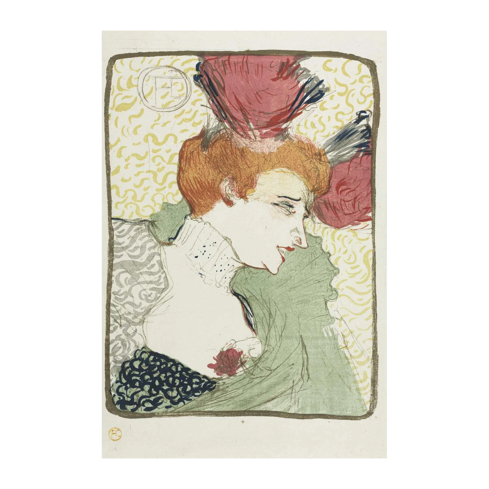 Vintage Lady Portrait Parisian Belle Époque Wall Art