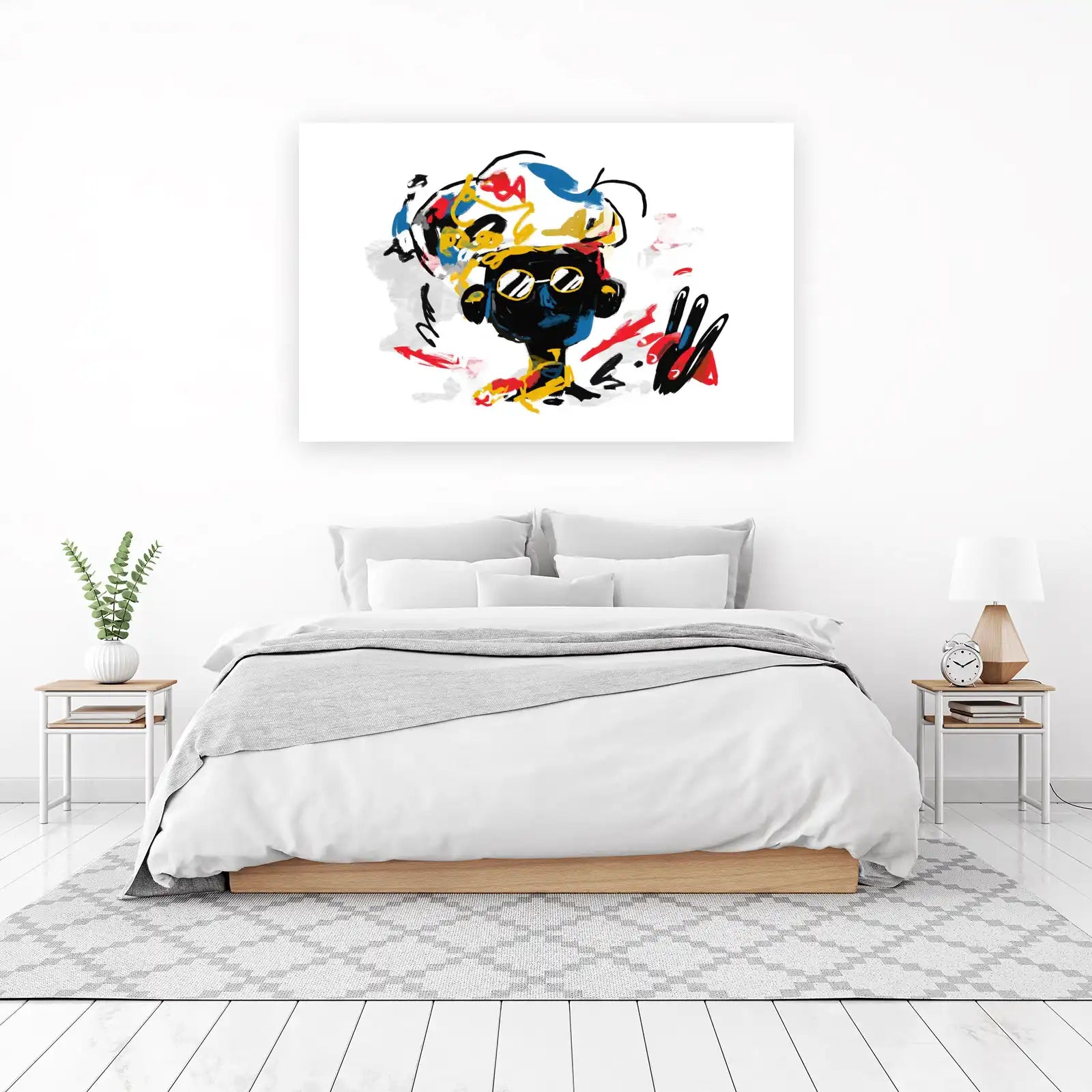 Vibrant Abstract Portrait Wall Art