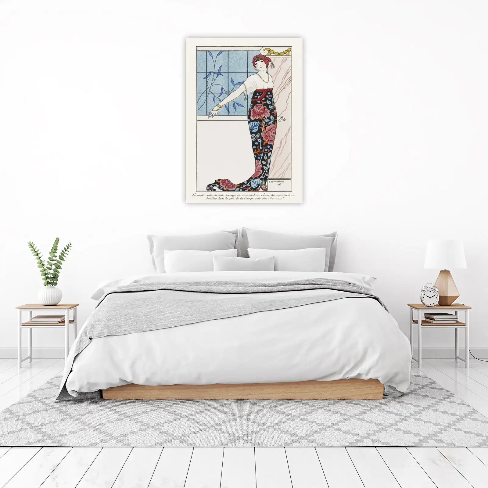 Art Deco Rose Garden Fashion Print Wall Art
