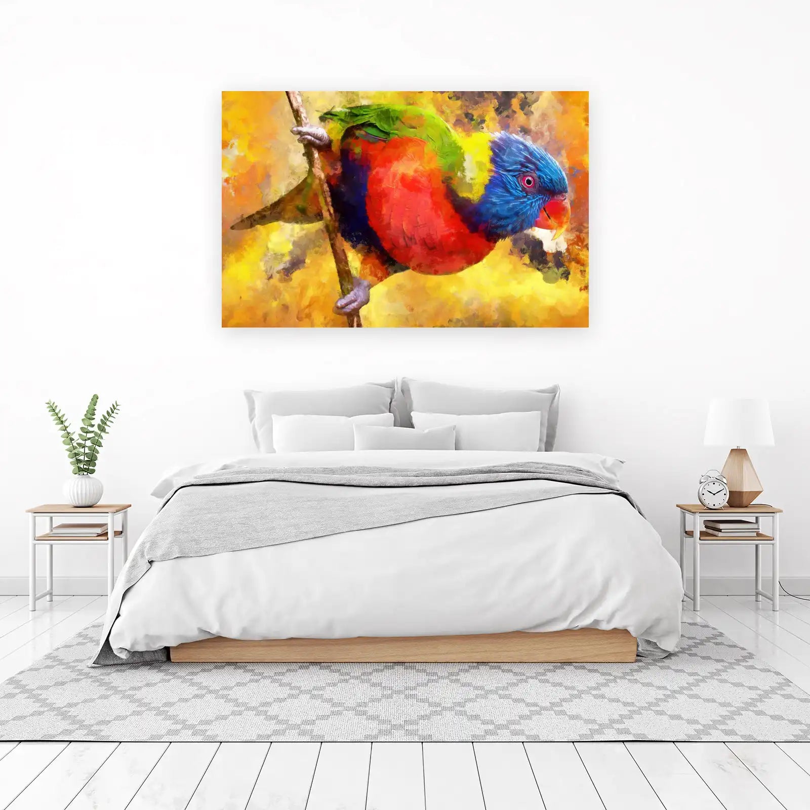 Vibrant Rainbow Lorikeet Wall Art Wall Art