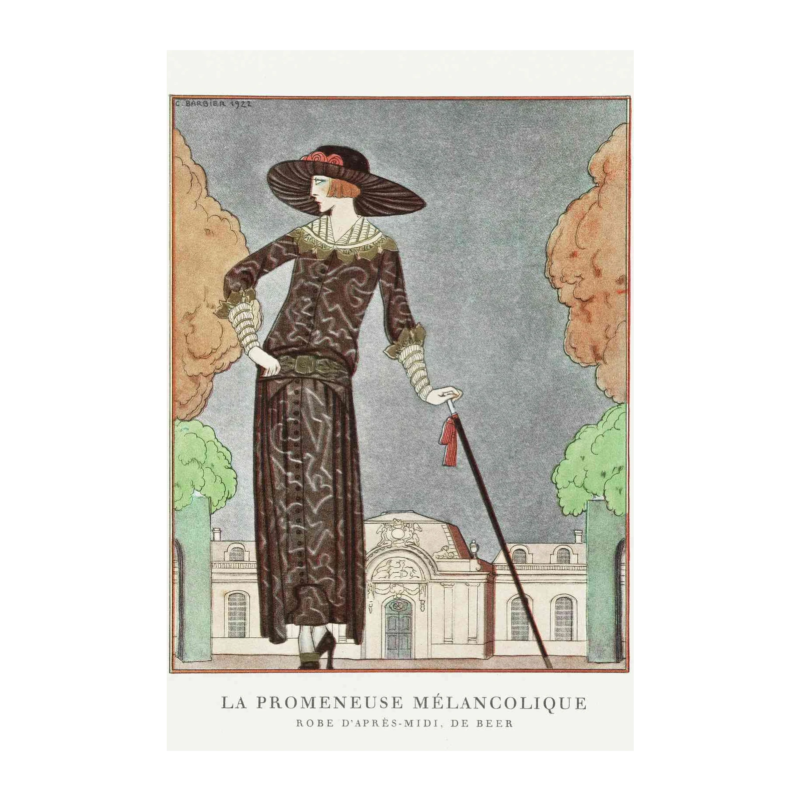 Art Deco Fashion "La Promeneuse" Wall Art