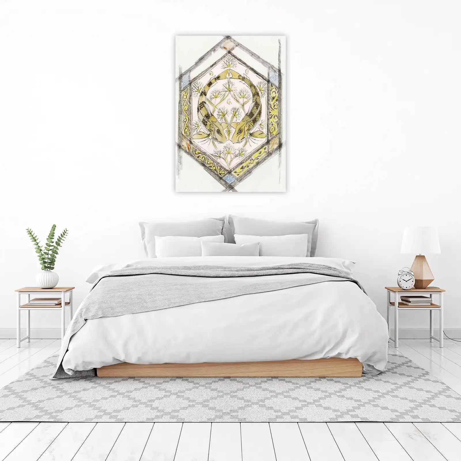 Koi Embrace Hexagonal Art Wall Art