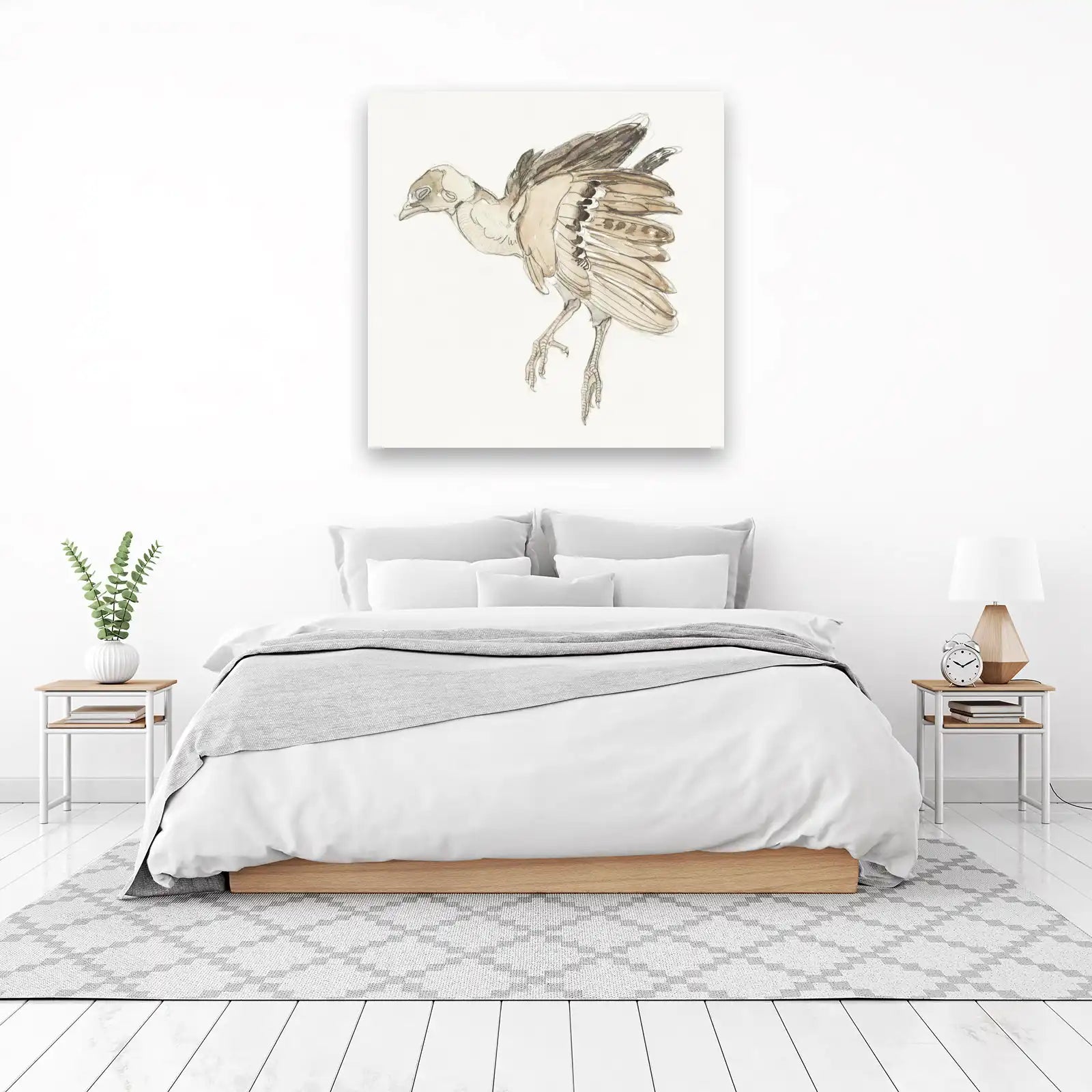 Graceful Bird Watercolor Art Wall Art