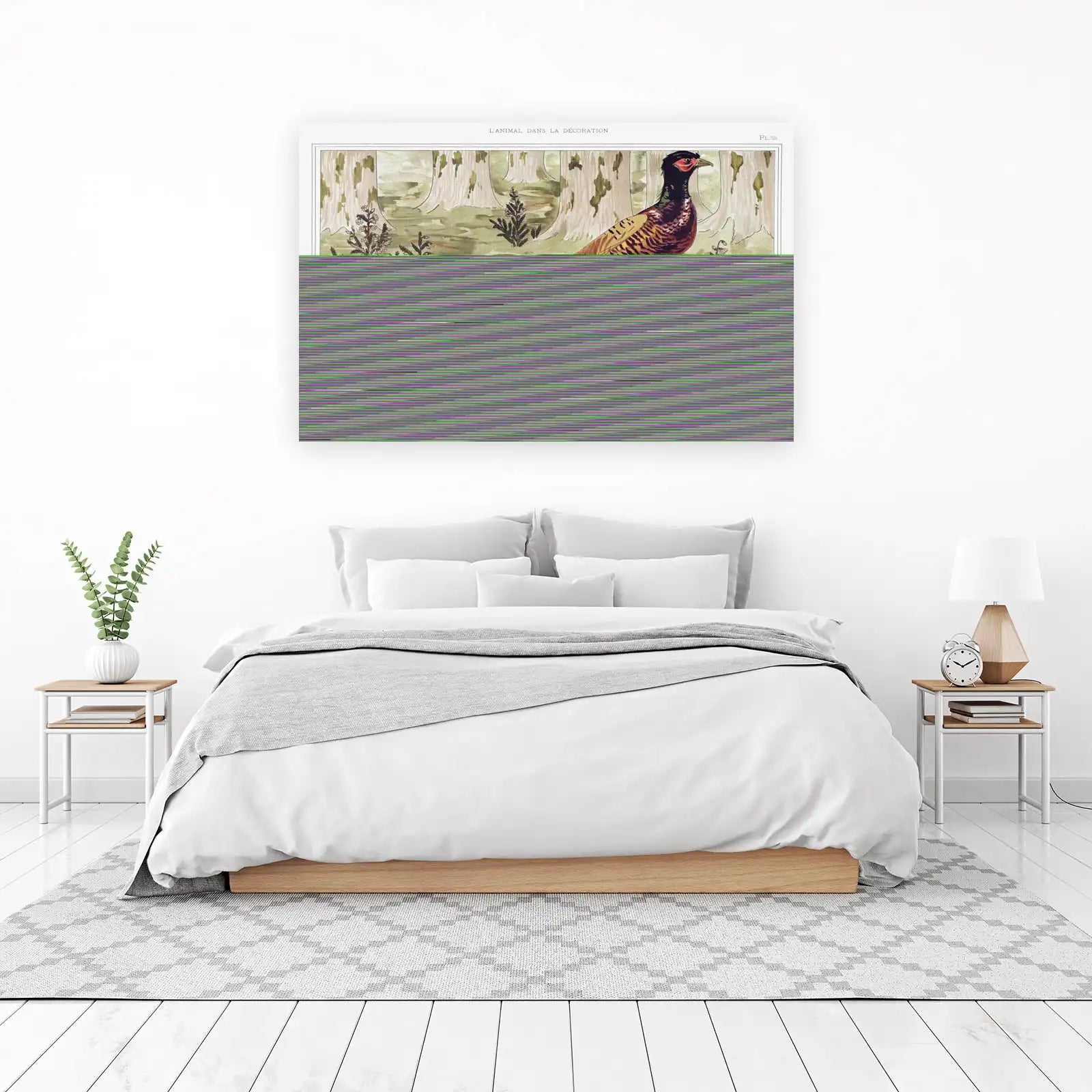 Vintage Pheasant Forest Wall Art