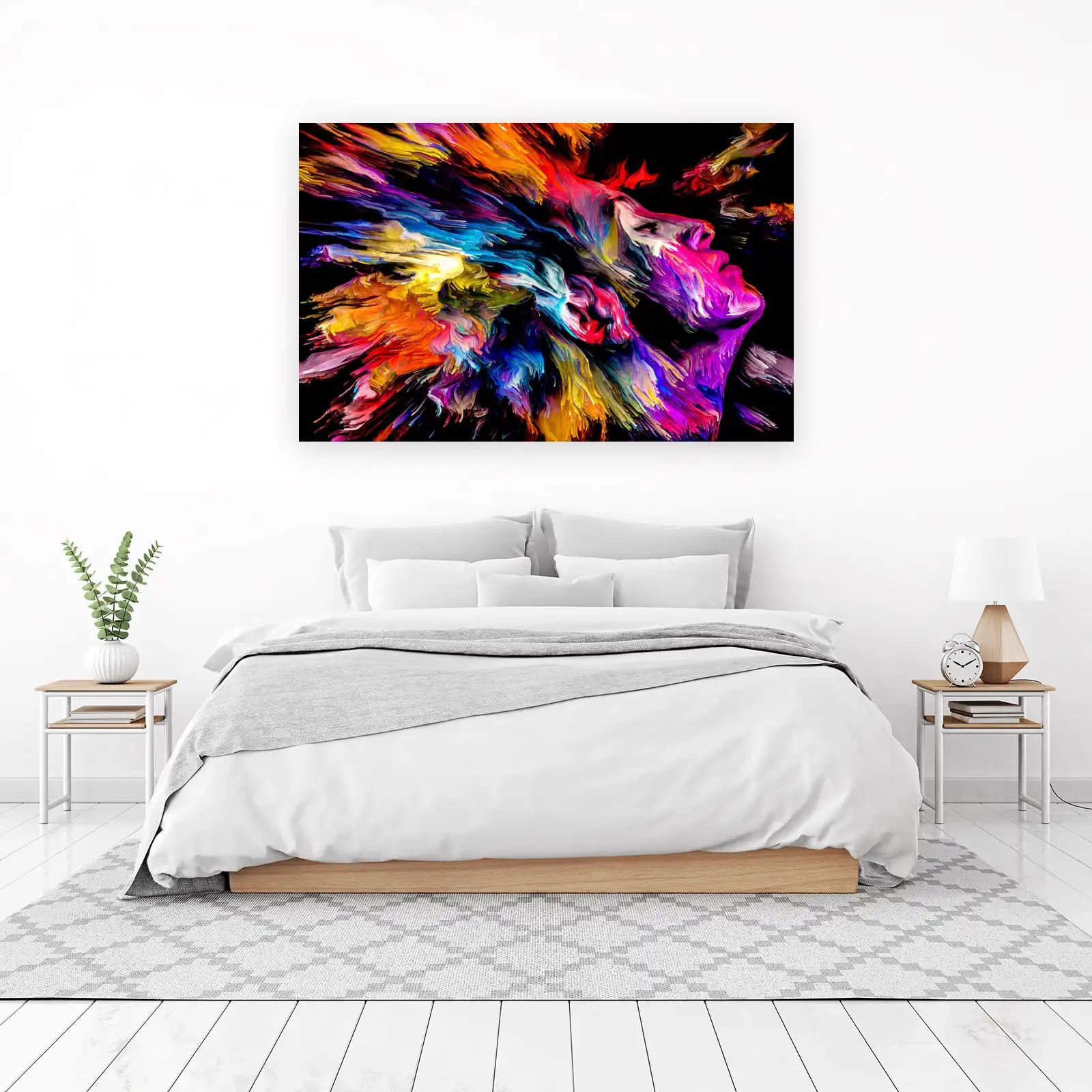 Explosion of Emotion Abstract Face Wall Art