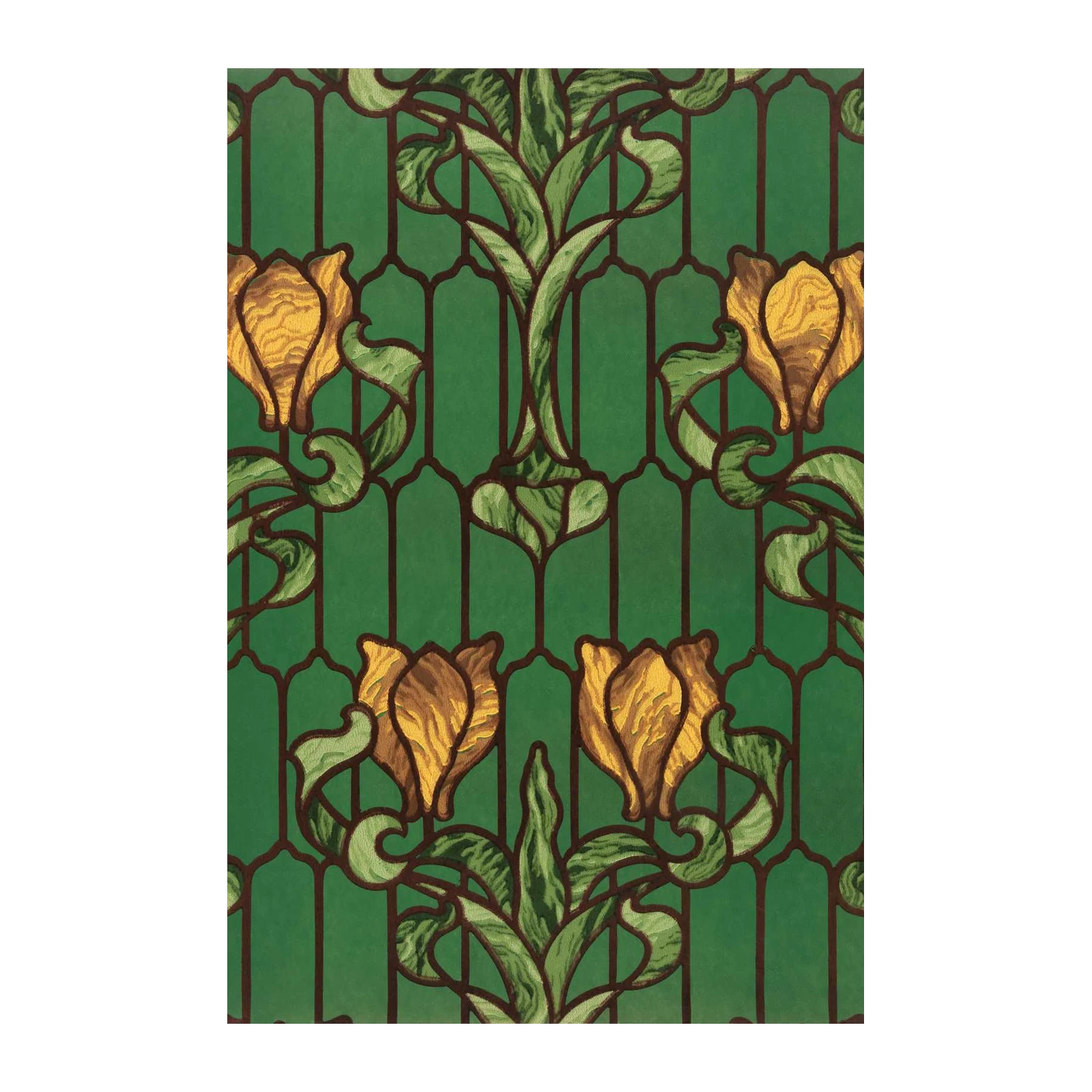 Art Nouveau Floral Yellow Tulip Wall Art