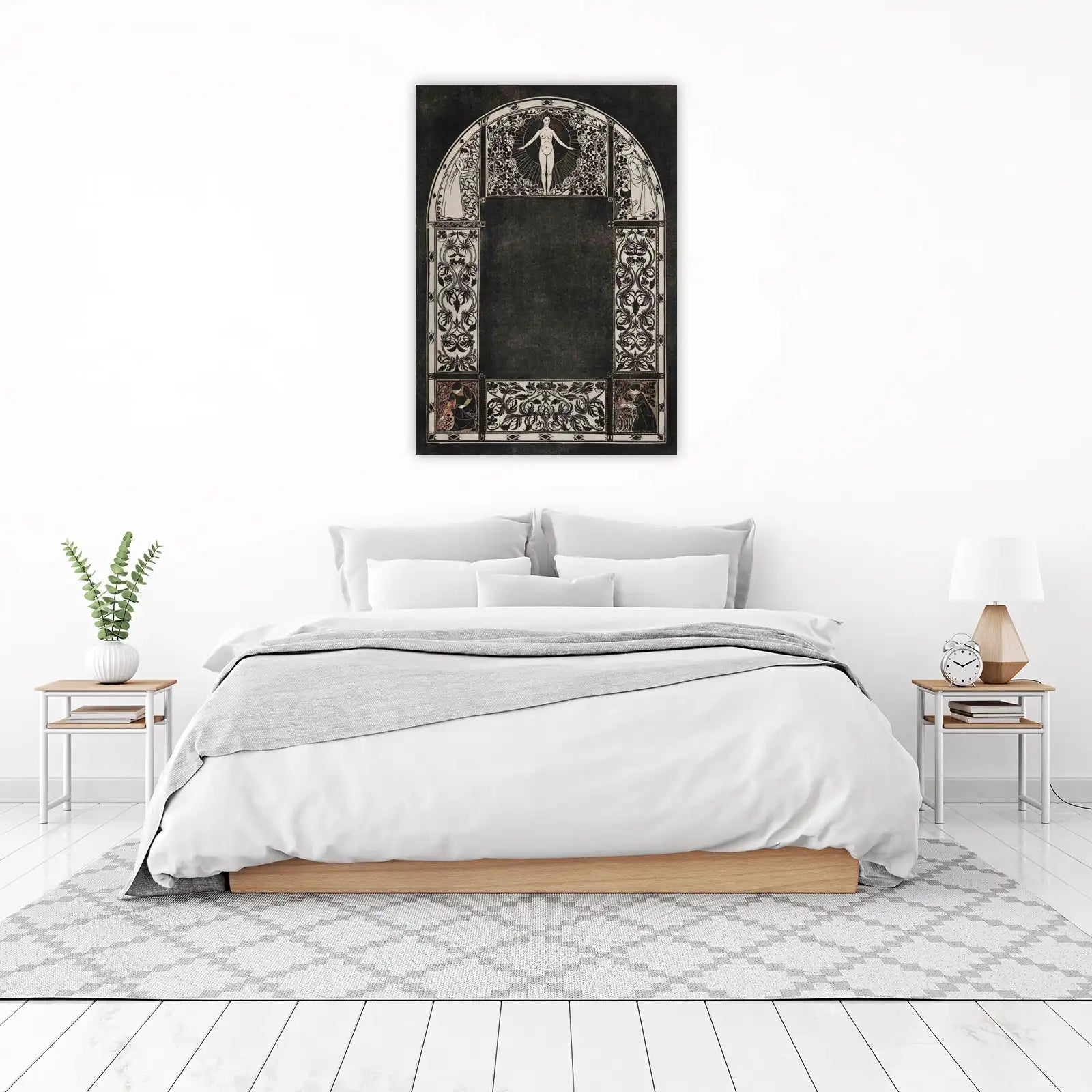 Art Nouveau Nude Botanical Arch Wall Art