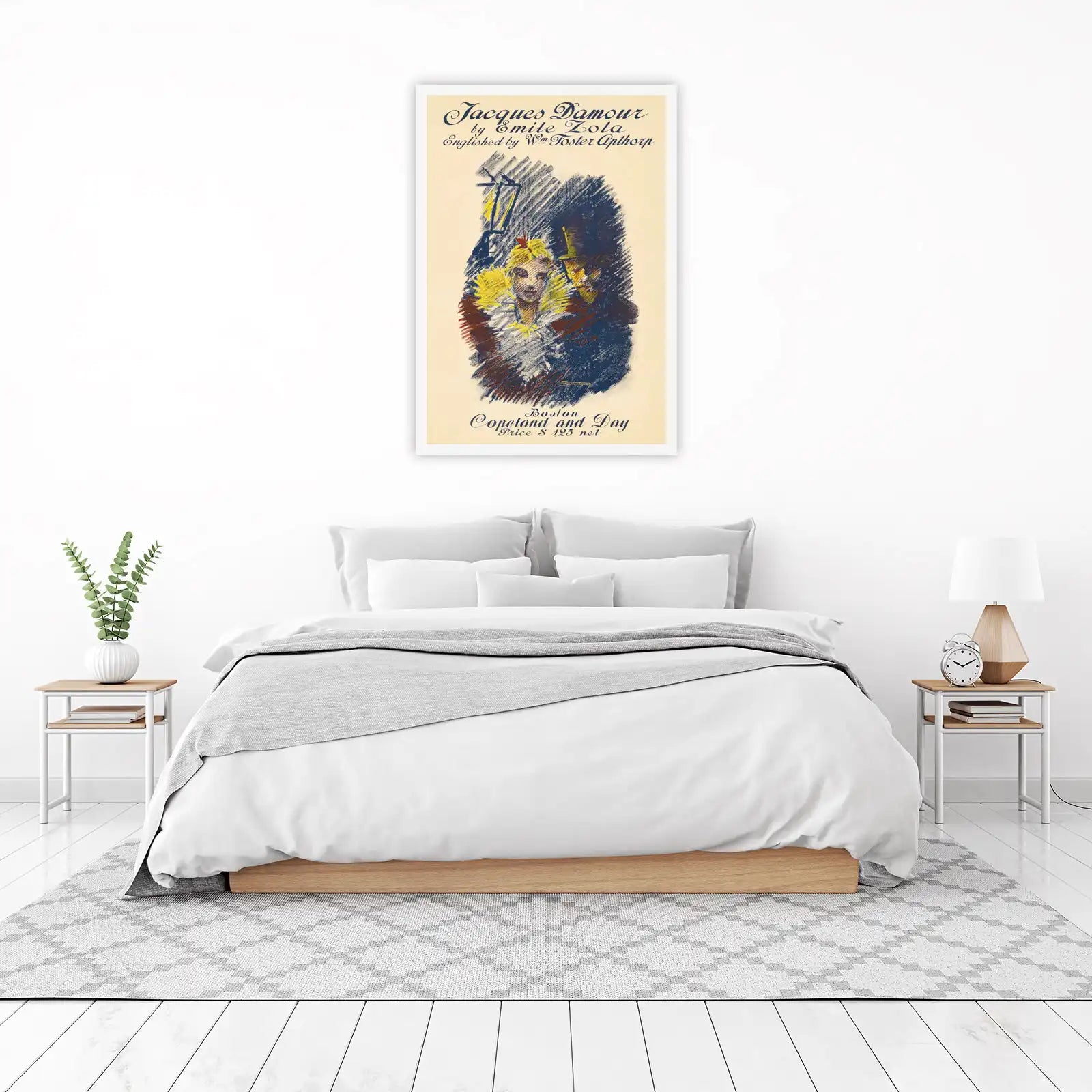 Vintage Zola "Jacques Damour" Literary Wall Art
