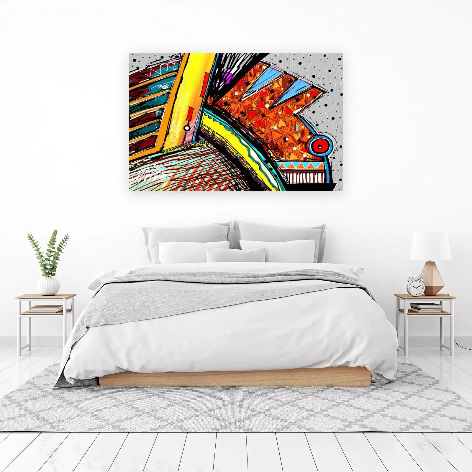 Abstract Geometric Yellow & Orange Wall Art