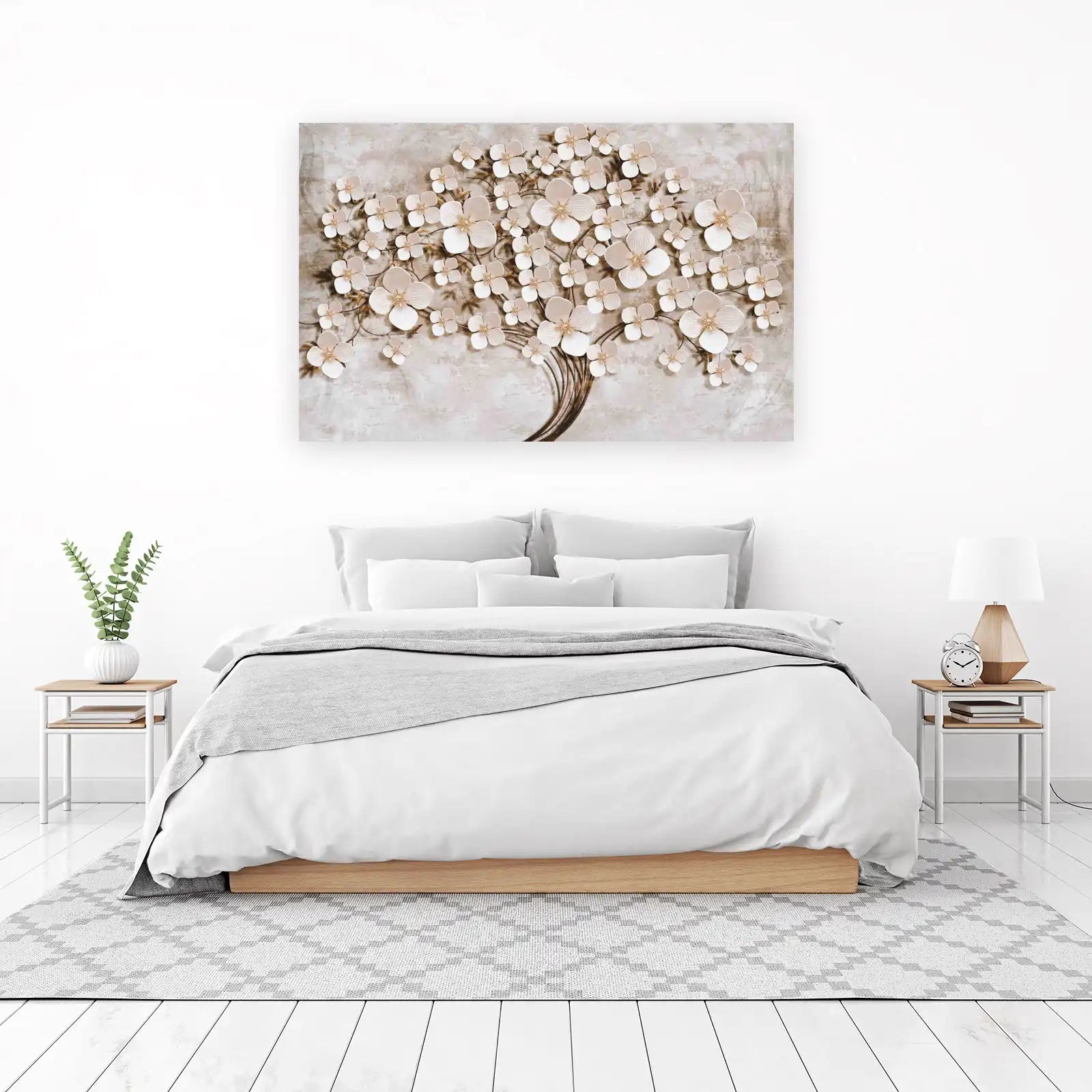 Elegant 3D Floral Tree Wall Art - Home Decor