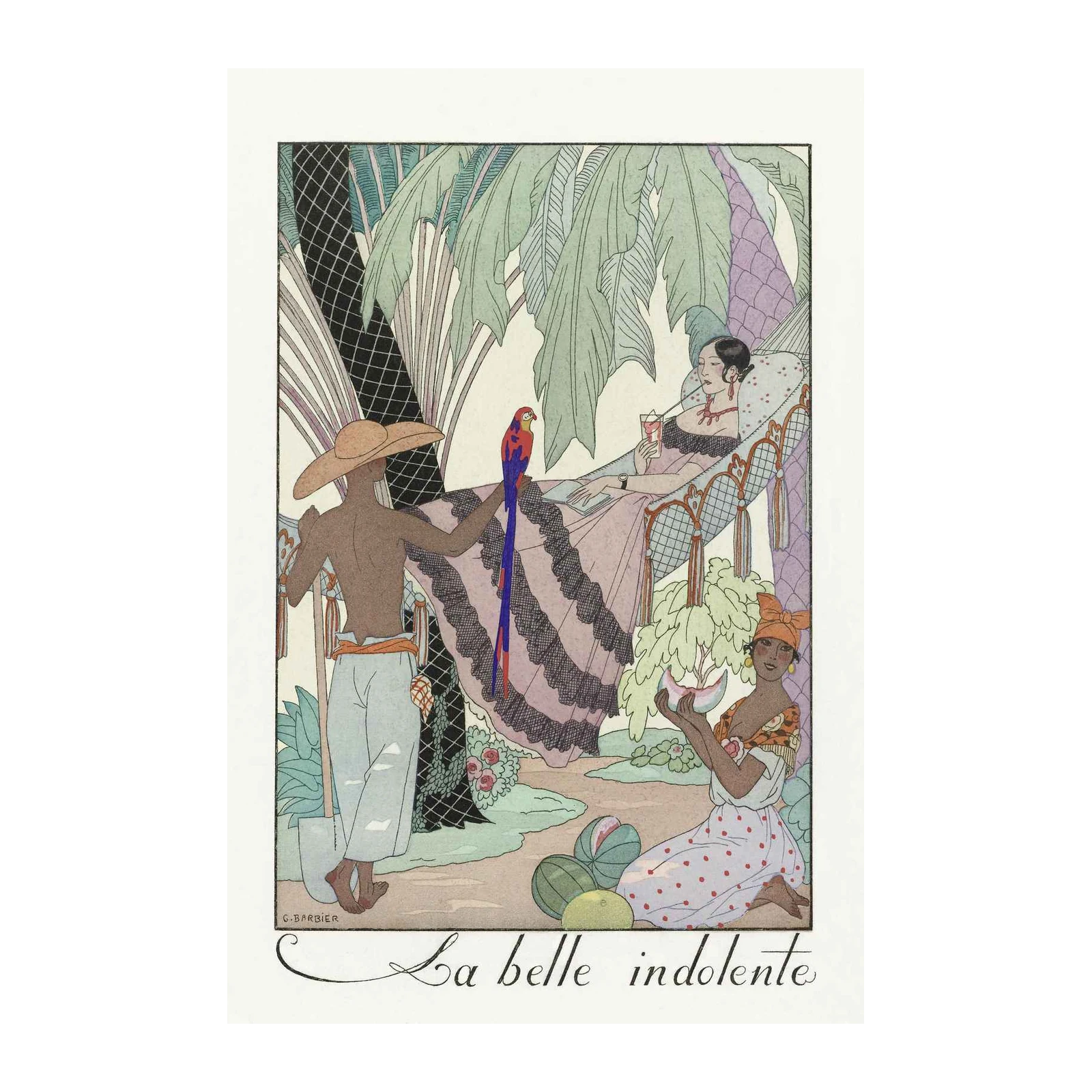 Vintage Exotic Palm Garden Wall Art