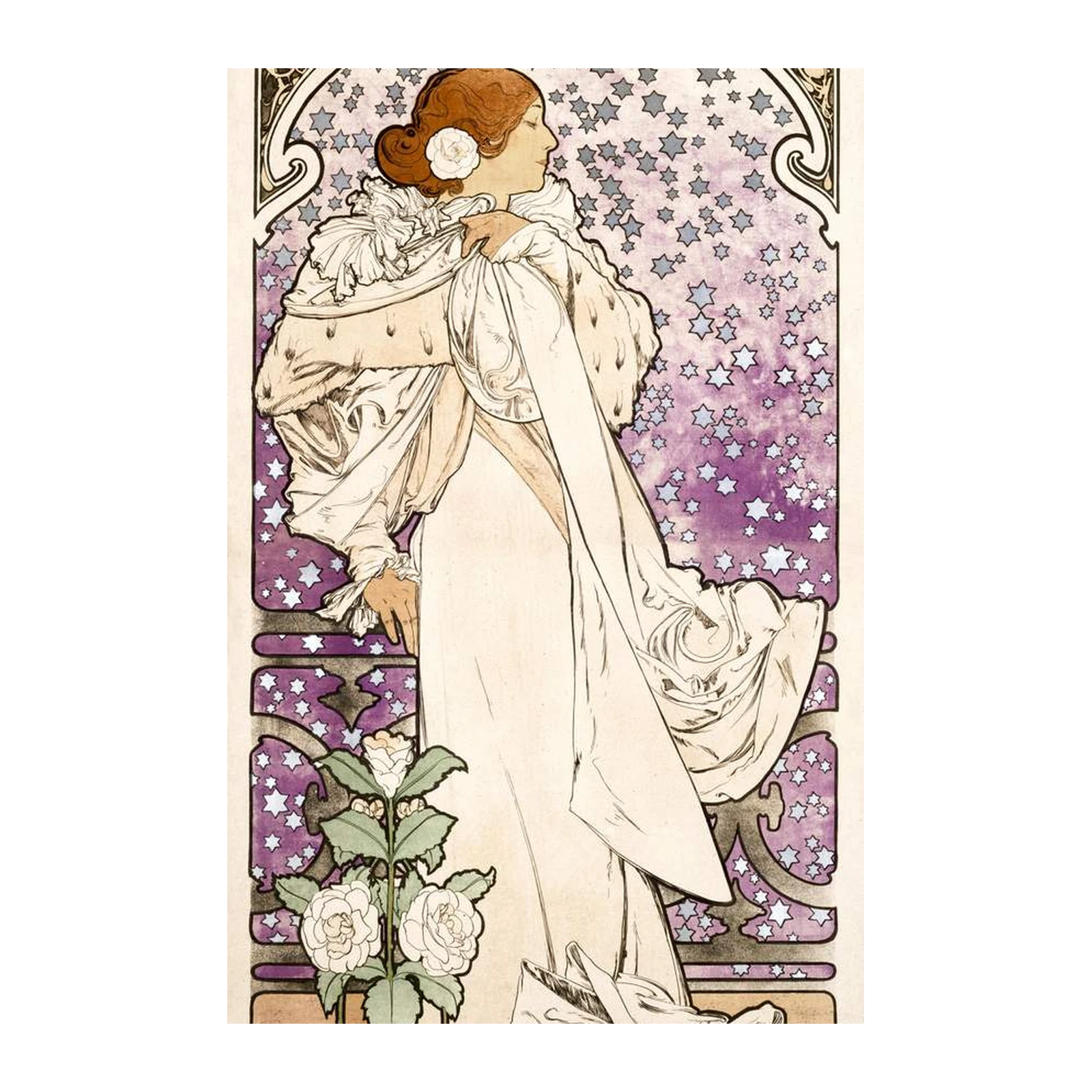 La Dame aux Camélias Sarah Bernhardt Art Nouveau Wall Art