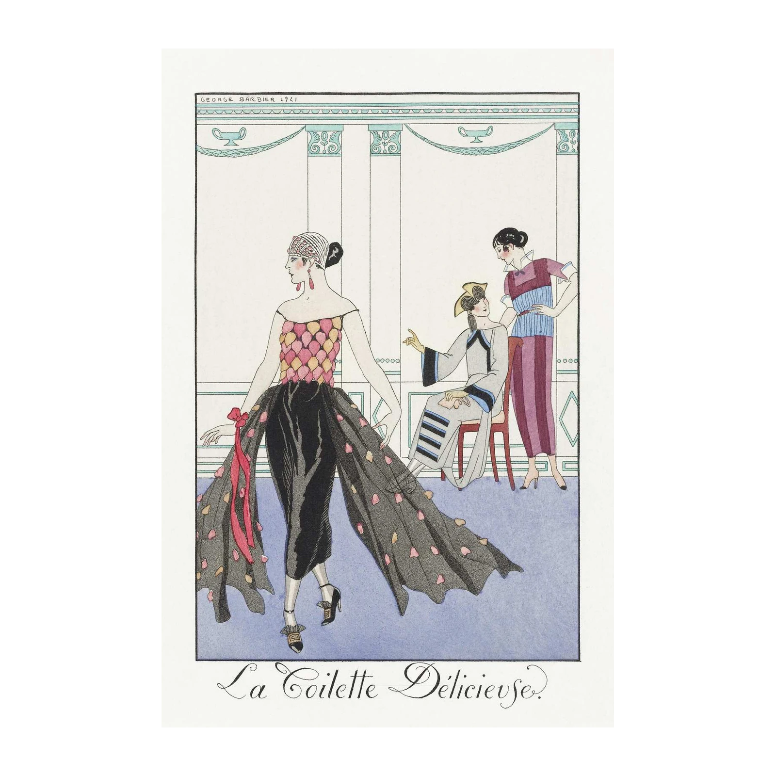 Art Deco Fashion La Toilette Délicieuse Wall Art