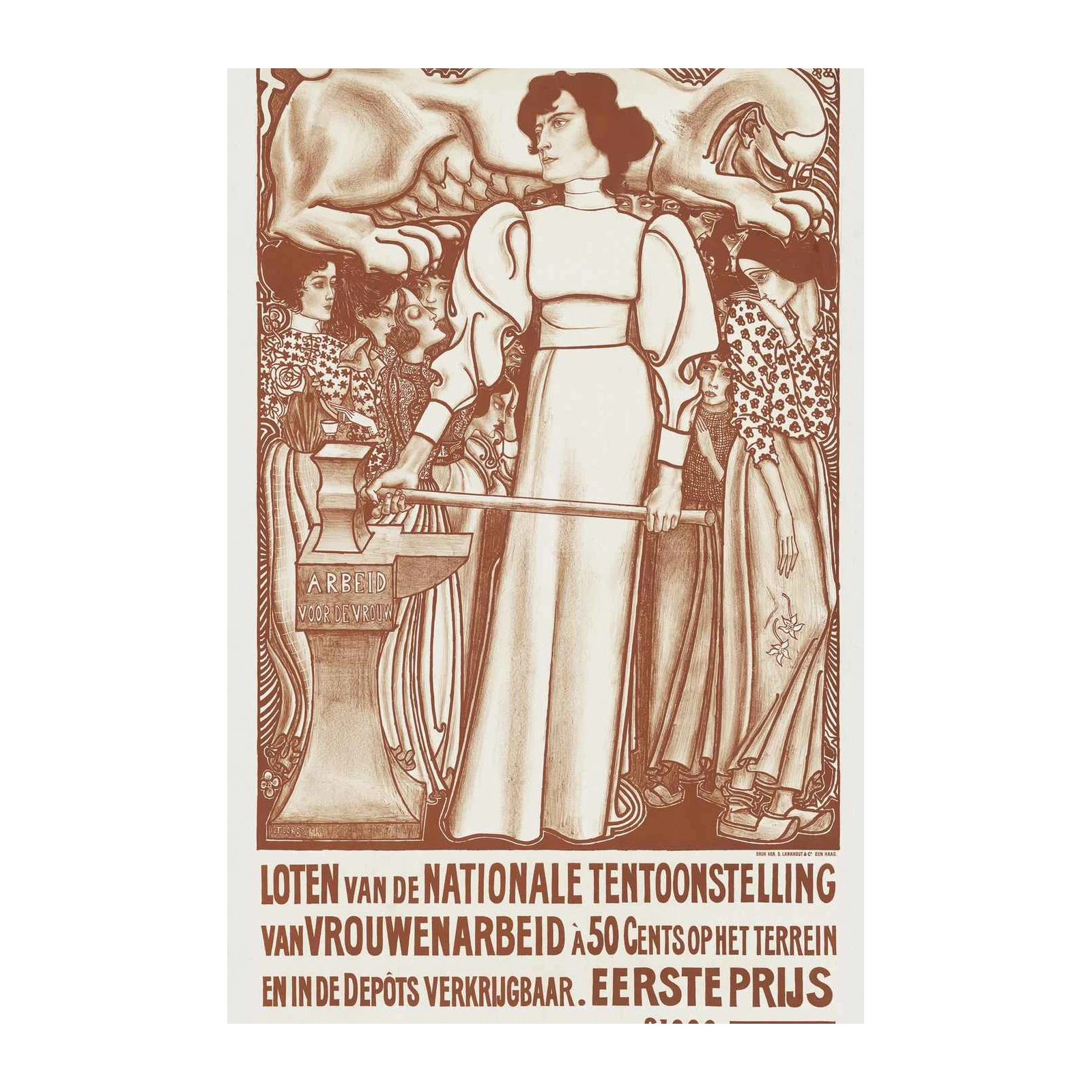 Art Nouveau Woman Labor Wall Art