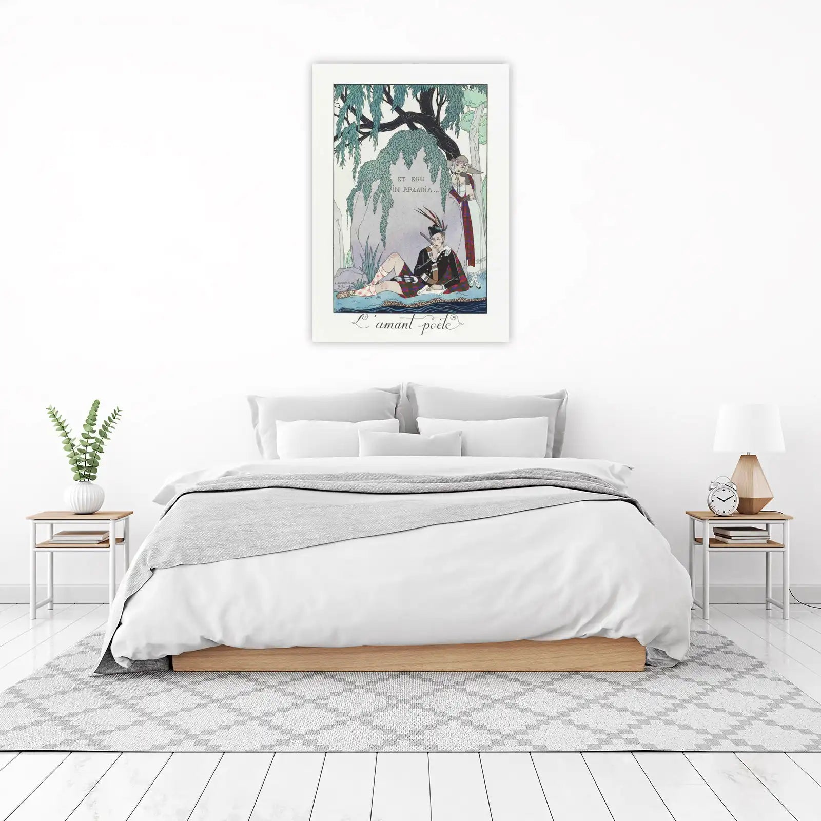 Art Deco "L'amant Poete" Scottish Tartan Wall Art